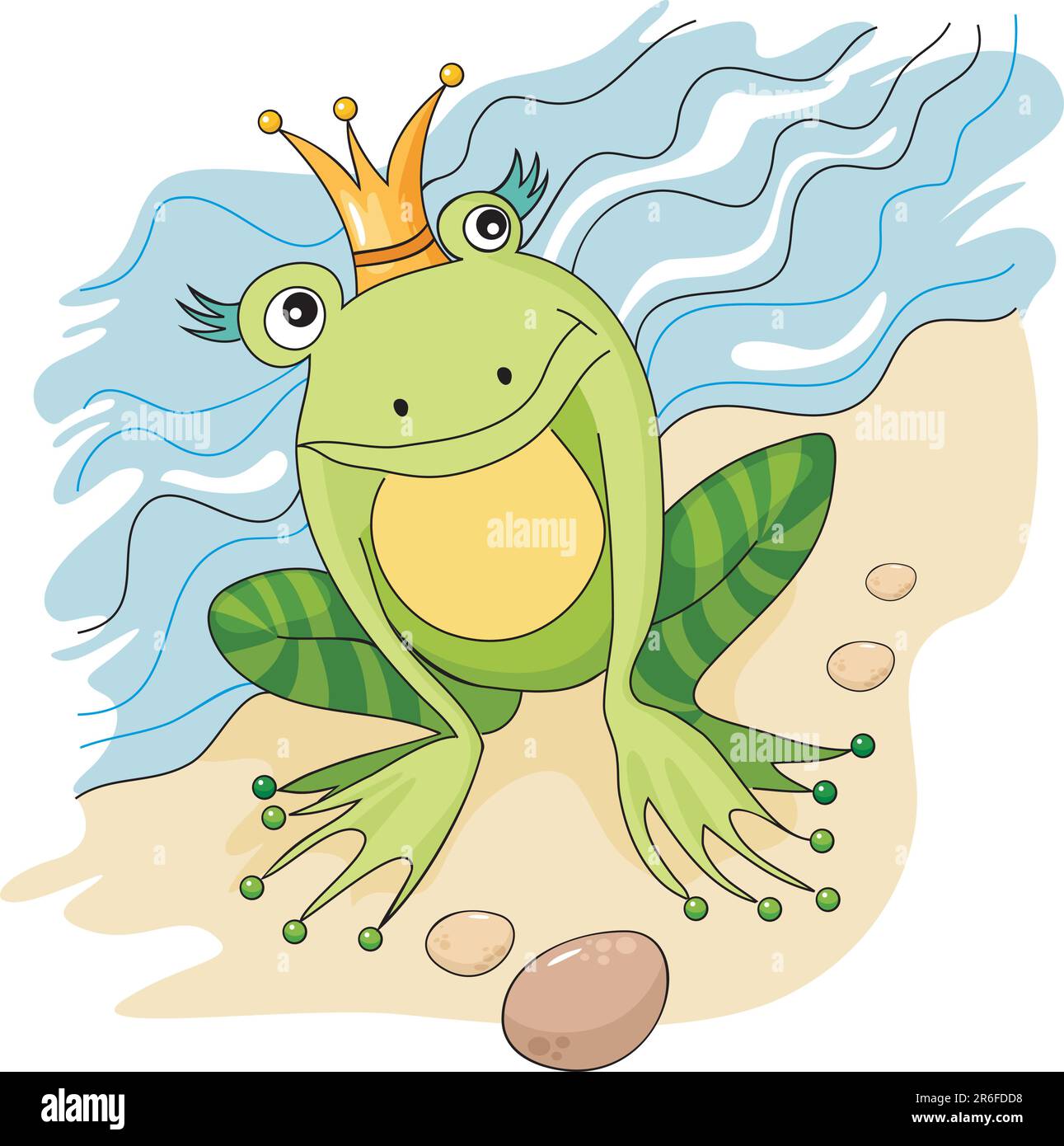 illustration vectorielle d'une jolie grenouille Illustration de Vecteur