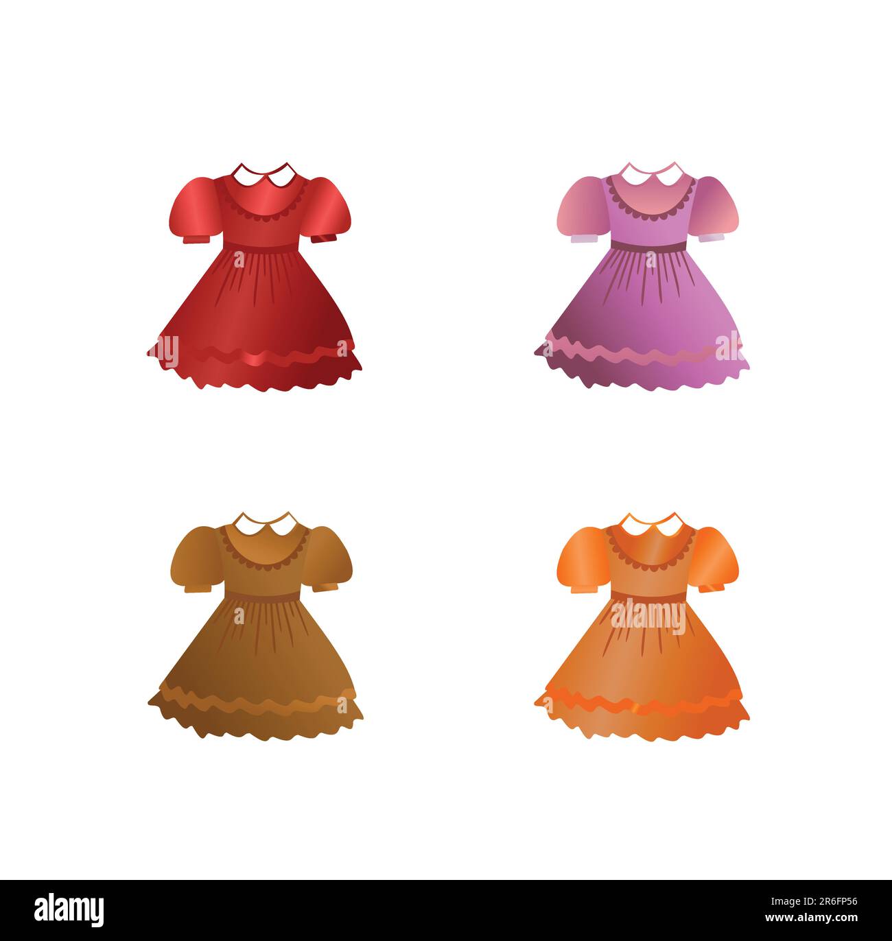 Ensemble de robes enfants. Vector Illustration de Vecteur