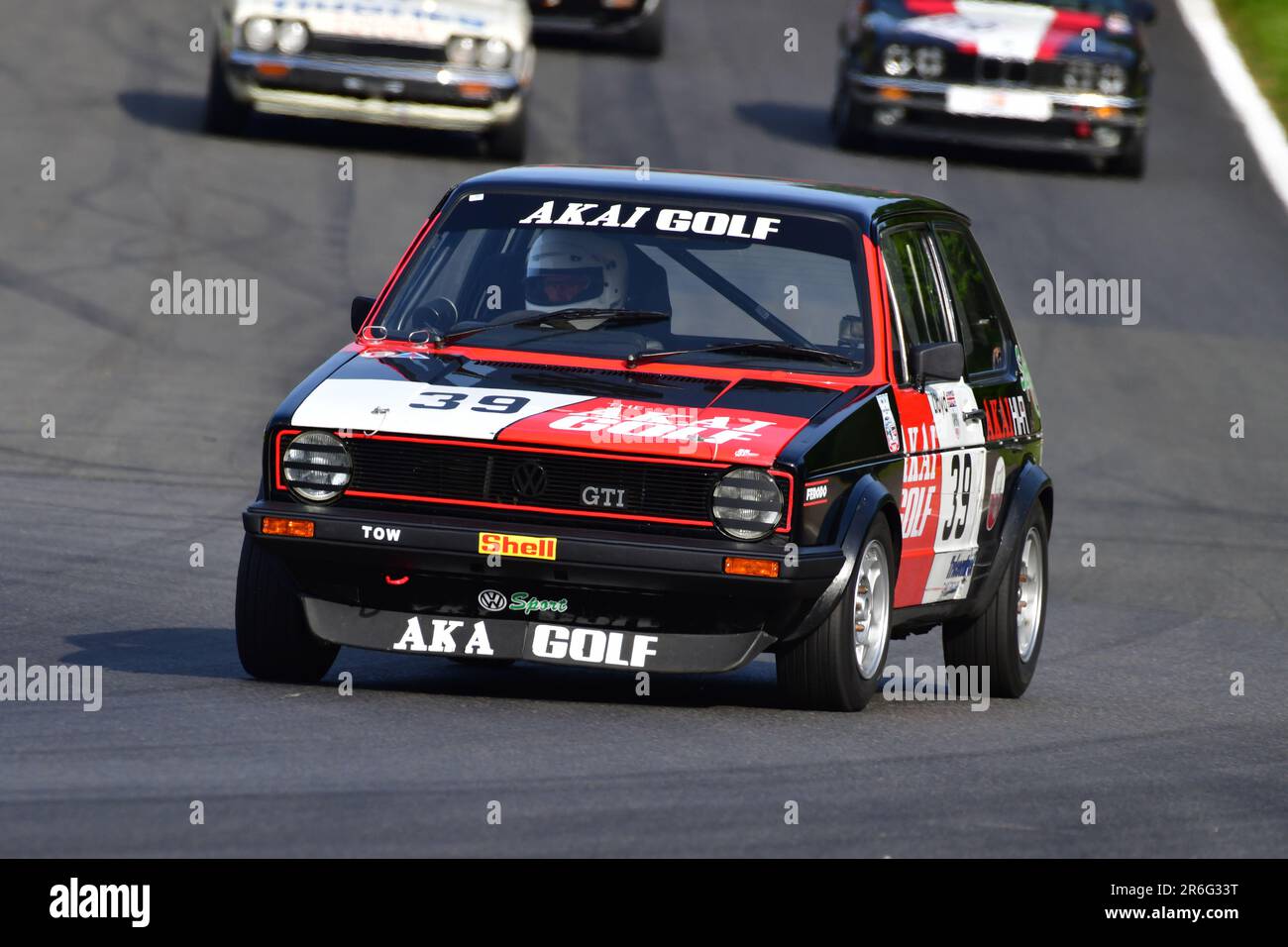 Mark Wilson, Volkswagen Golf GTI Mk1, série de trophées Gerry Marshall de DRHC, plus de 30 voitures sur la grille pour une course de quarante-cinq minutes avec deux pilotes Banque D'Images