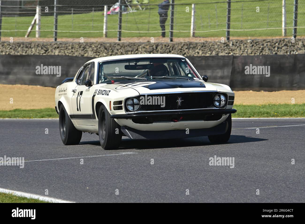 Fred Shepherd, Ford Mustang, série de trophées Gerry Marshall de DRHC, plus de 30 voitures sur la grille pour une course de quarante-cinq minutes à deux pilotes qui a eu lieu avant 1980 Banque D'Images