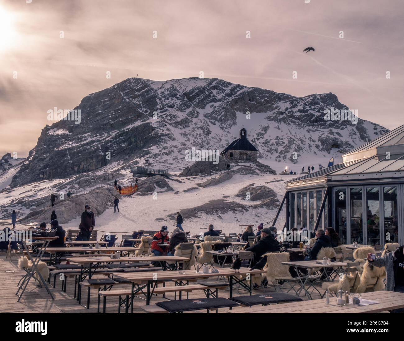 Zugspitze Haut de l'Allemagne photo de haute montagne de l'Allemagne. Banque D'Images