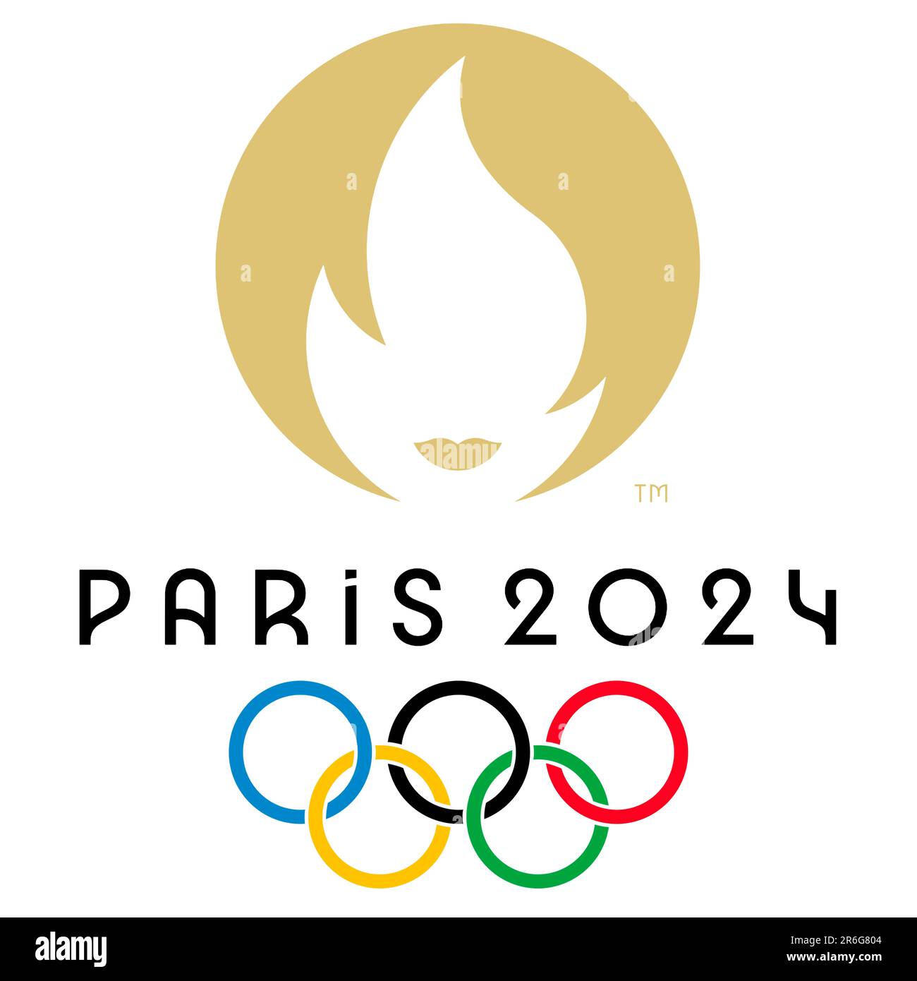 Jeux Olympiques. 2024. Logo des Jeux Olympiques. Anneaux des Jeux