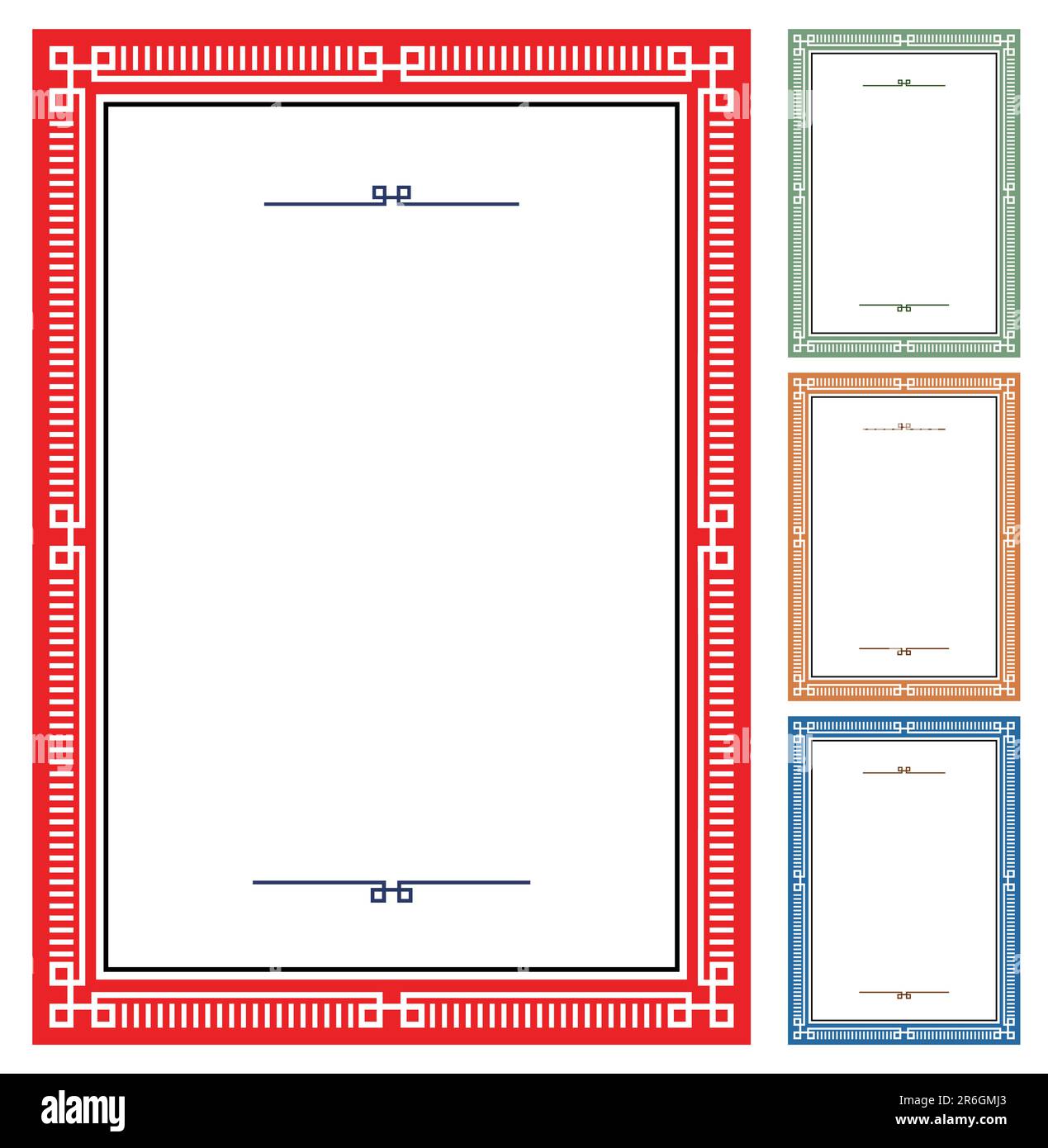 Documents ou certificats classiques. Les éléments sont regroupés individuellement et peuvent être réorganisés pour changer l'aspect ou la couleur. Le graphique vectoriel inclut... Illustration de Vecteur