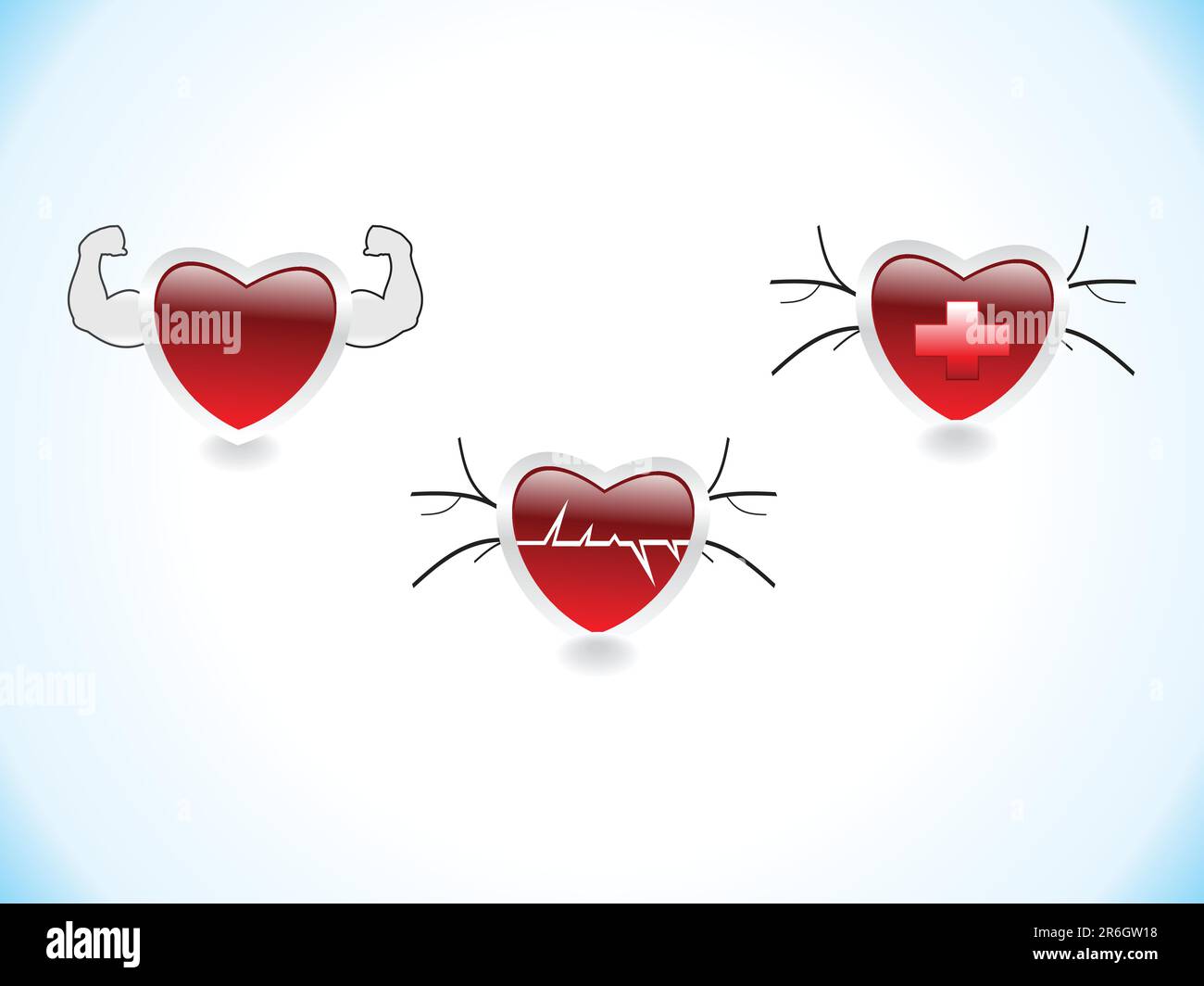 résumé rouge coeur basé sur la couleur rouge thème médical concept basé illustration vectorielle Illustration de Vecteur