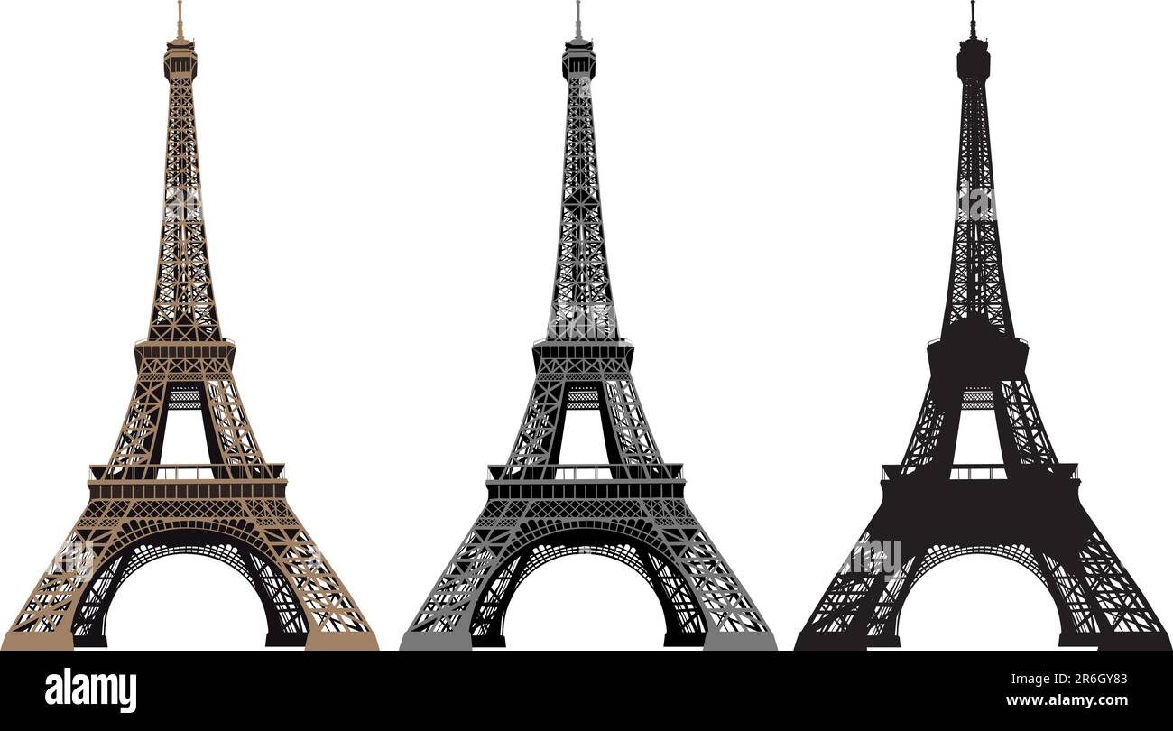 Vector illustration de la Tour Eiffel à Paris, France Illustration de Vecteur