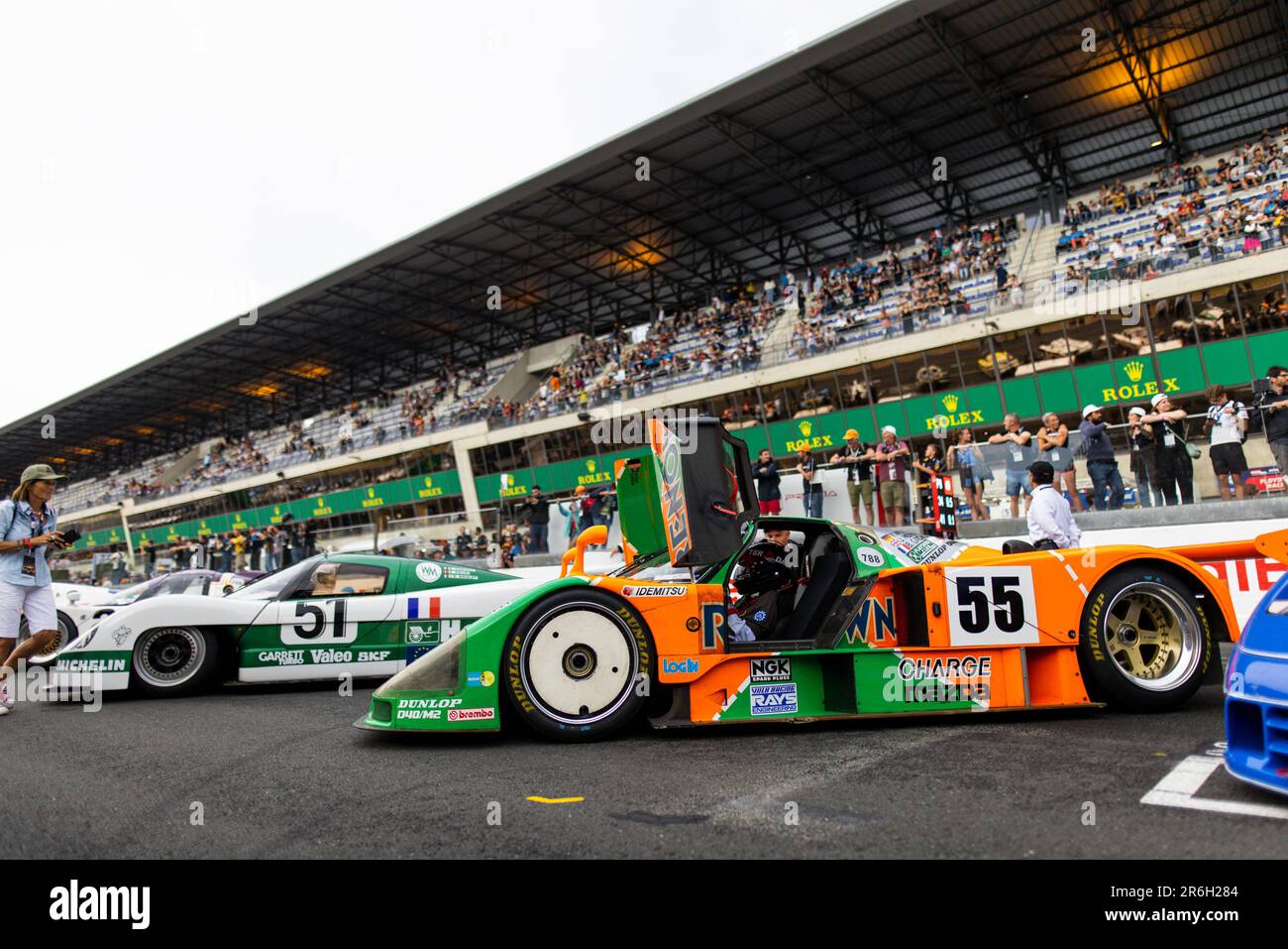 Le Mans, France. 09th juin 2023. Pilote Mazda 787B par Volker Weidler, Johnny Herbert et Bertrand Gachot, gagnant du Mans 1991The légendes de la course pendant les 24 heures du Mans 2023 sur le circuit des 24 heures du Mans sur 9 juin 2023 au Mans, France - photo Julien Delfosse/DPPI crédit : DPPI Media/Alamy Live News Banque D'Images