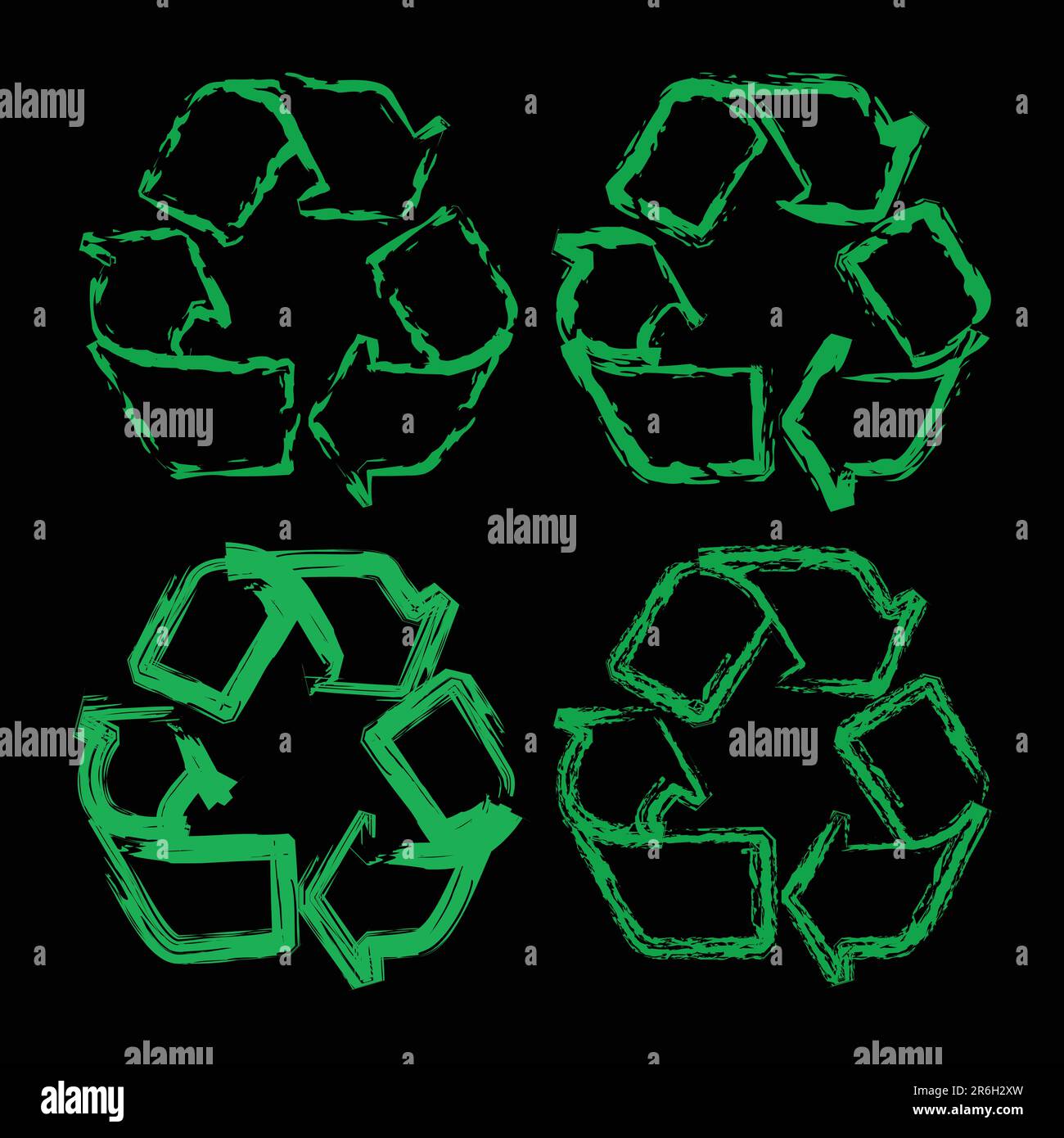 Illustration vectorielle des panneaux de recyclage Illustration de Vecteur