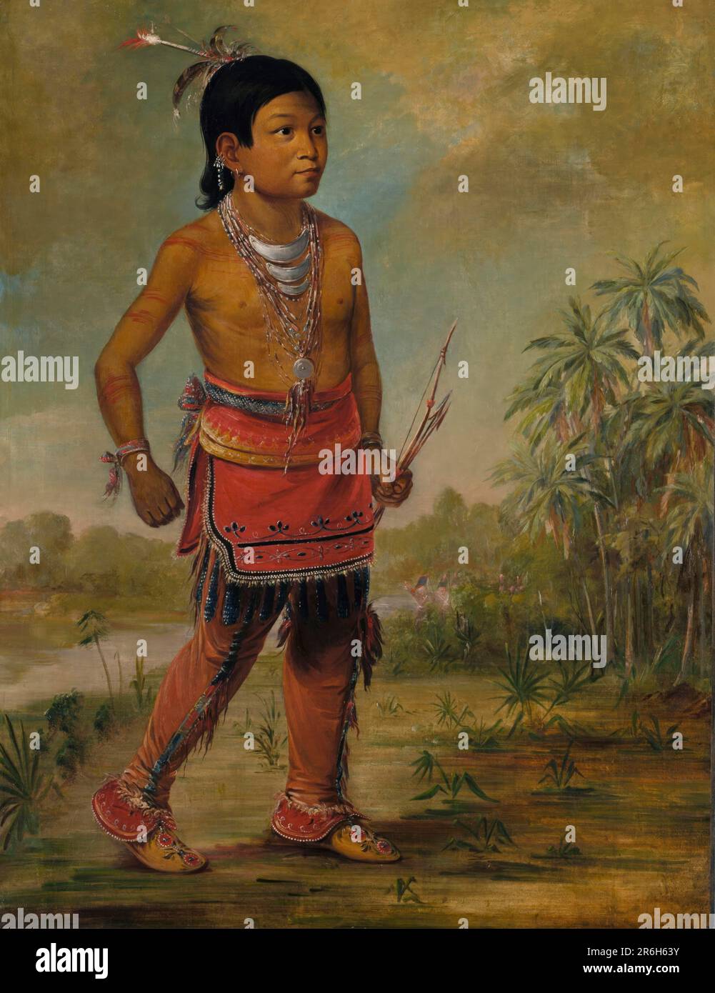 Osceola Nick-a-no-chee, un garçon. huile sur toile. Date: 1840. Musée: Smithsonian American Art Museum. Banque D'Images