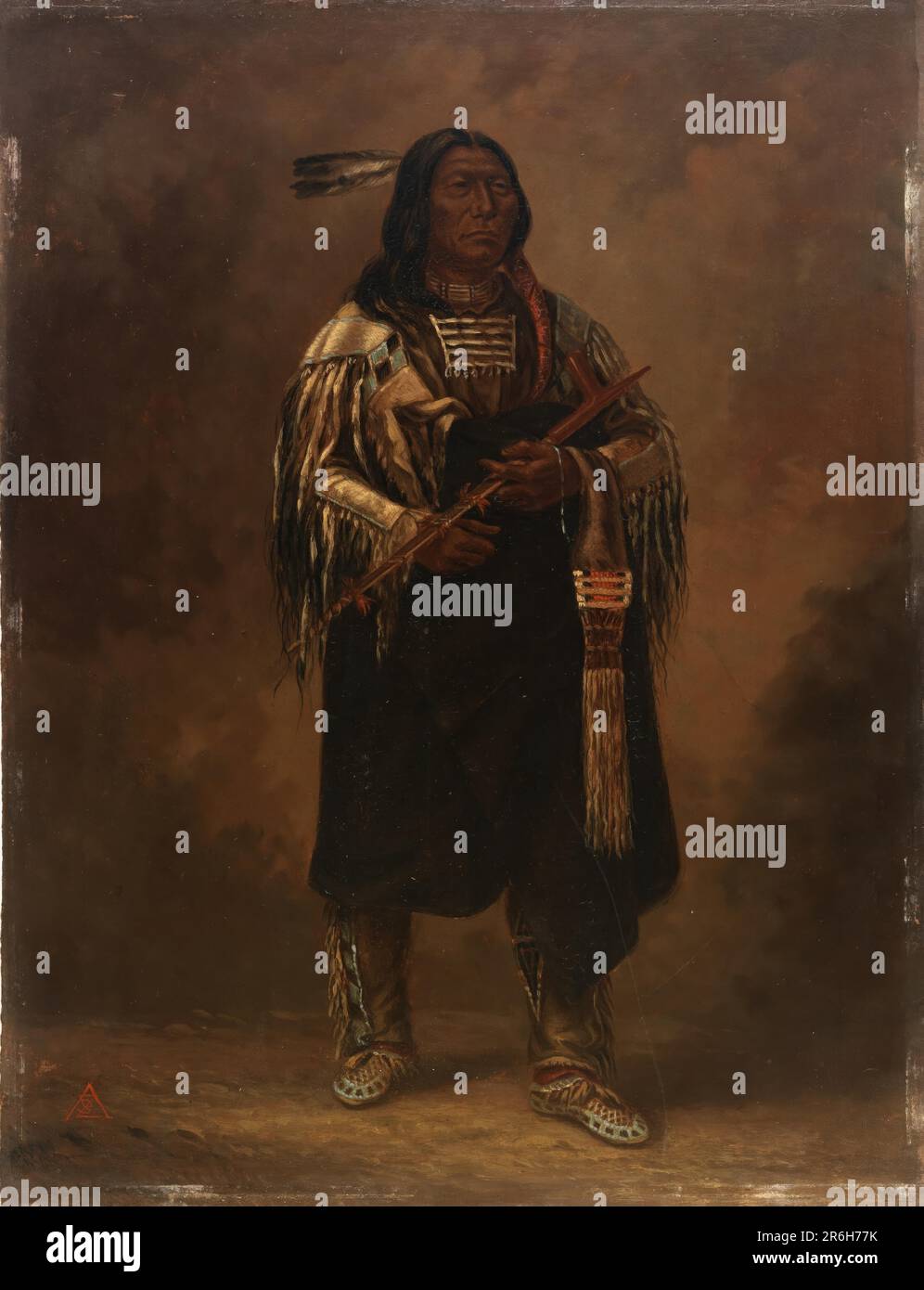 Tatanka (Buffalo). huile sur toile. Date : env. 1887. Musée: Smithsonian American Art Museum. Banque D'Images