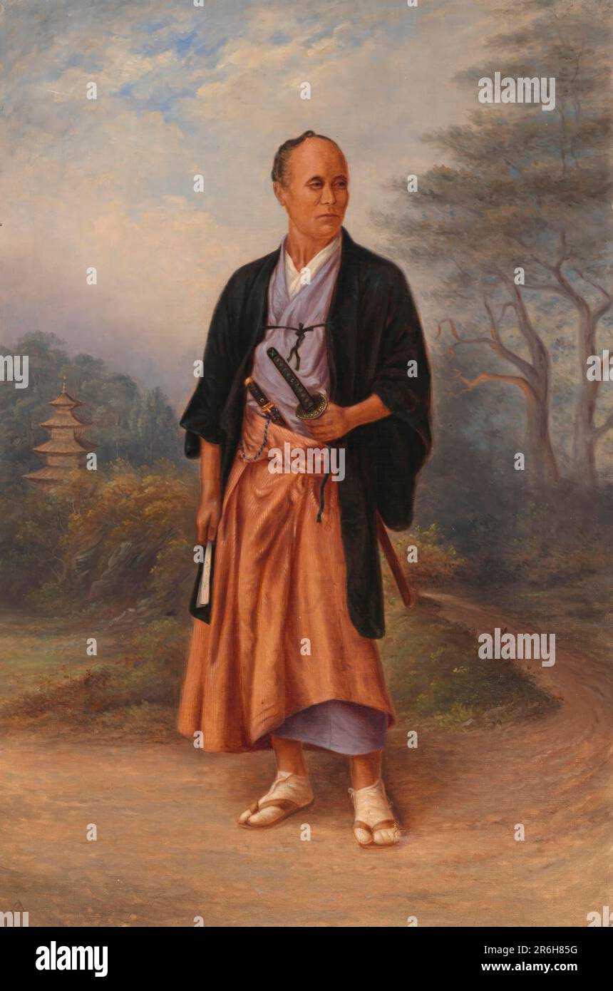Man. Japonaise huile sur toile. Date : env. 1893. Musée: Smithsonian American Art Museum. Banque D'Images