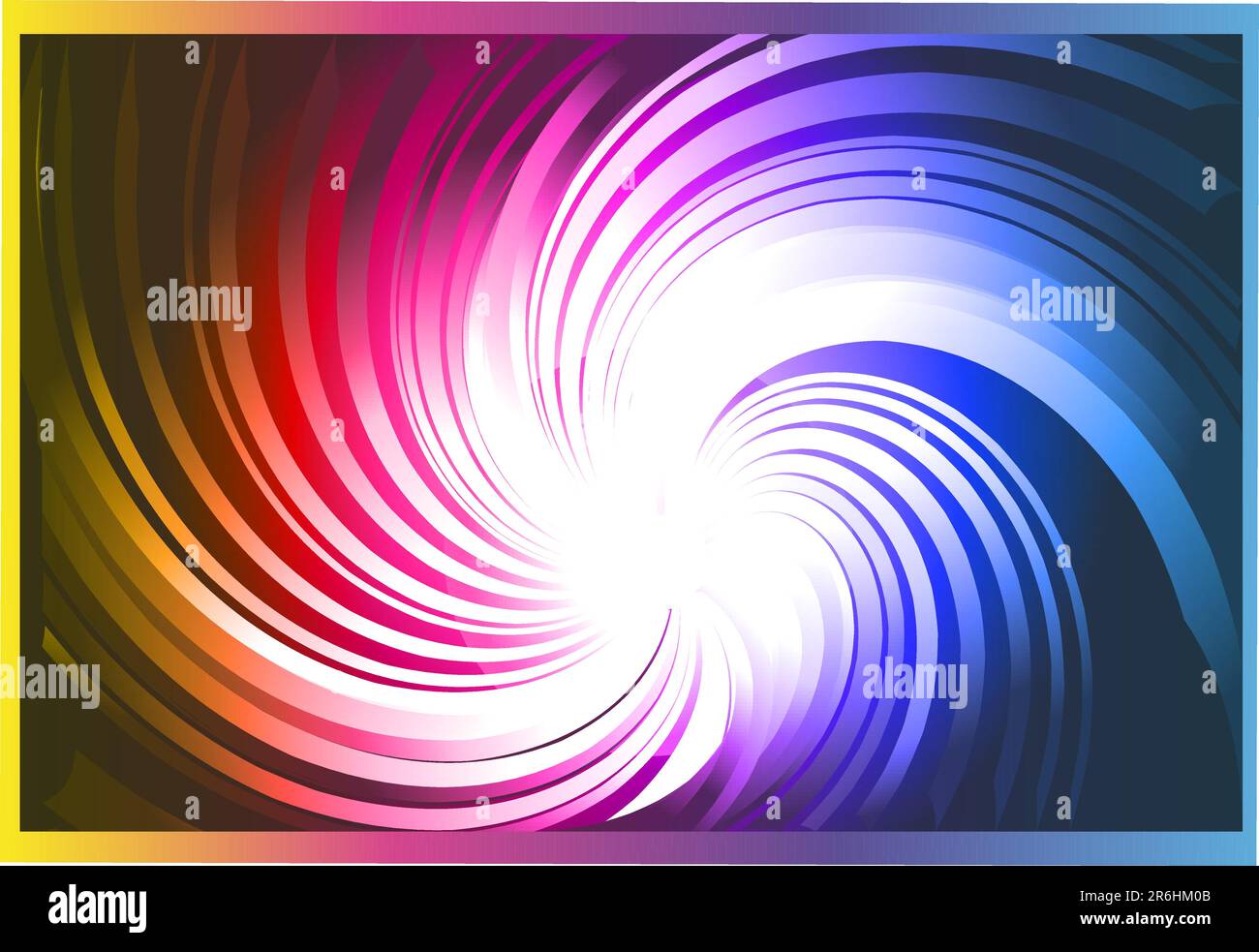 Magic Light Vortex avec arrière-plan de gradient arc-en-ciel Illustration de Vecteur