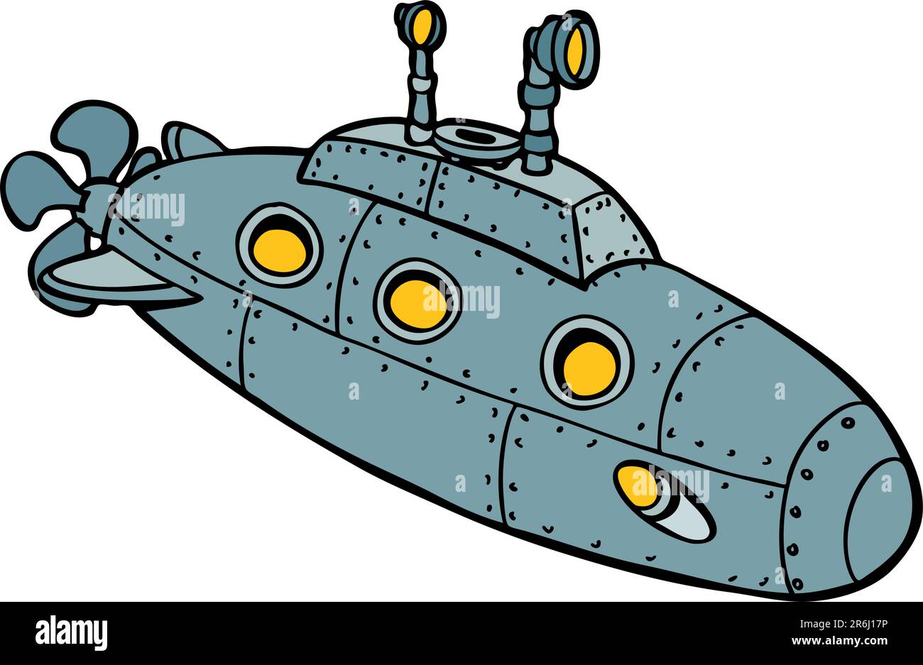 L'image d'un sous-marin. Illustration de Vecteur