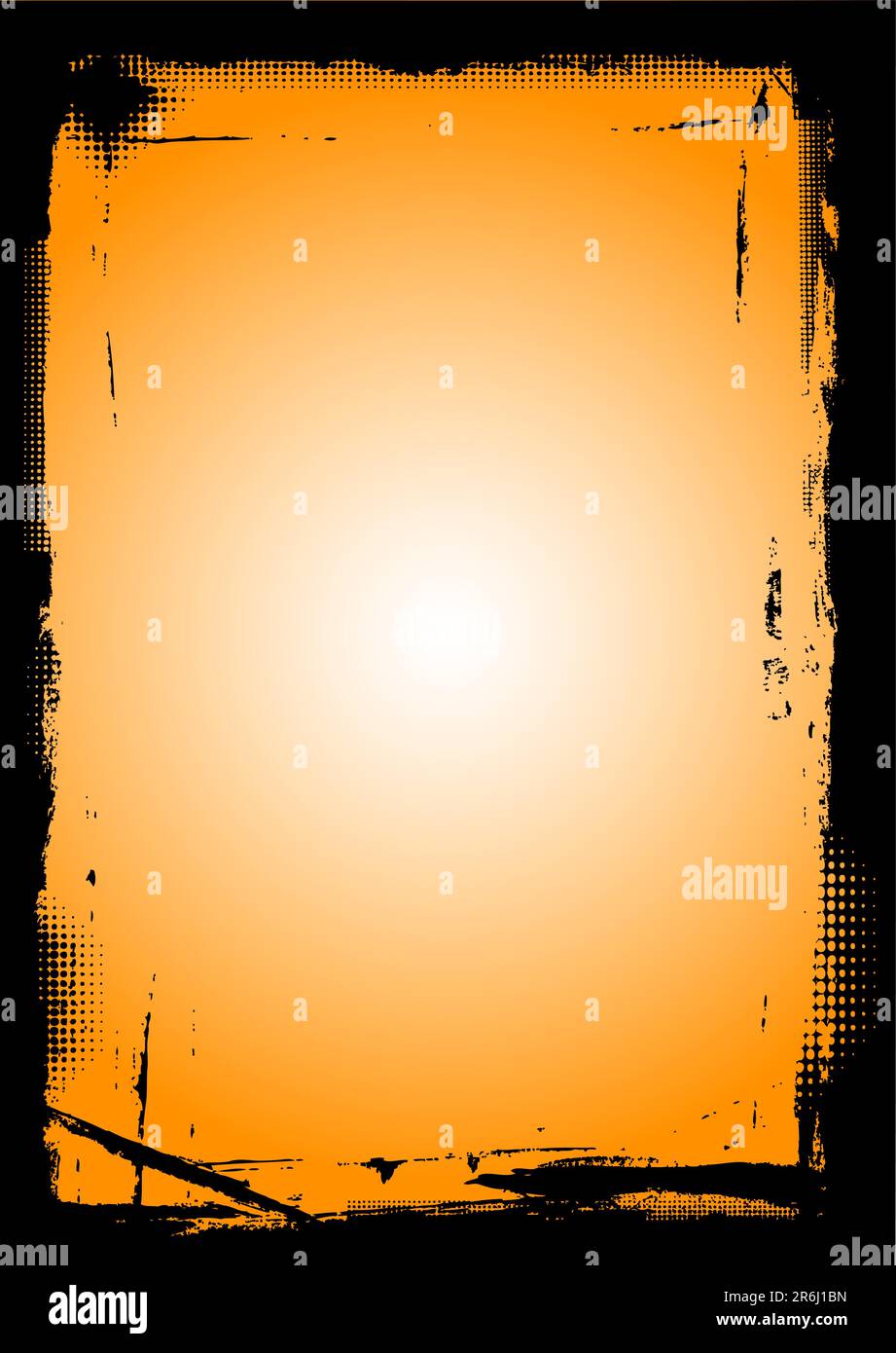 Bordure noire pleine page avec cercles en fondu (vecteur transparent permettant de la superposer à d'autres graphiques et images) Illustration de Vecteur