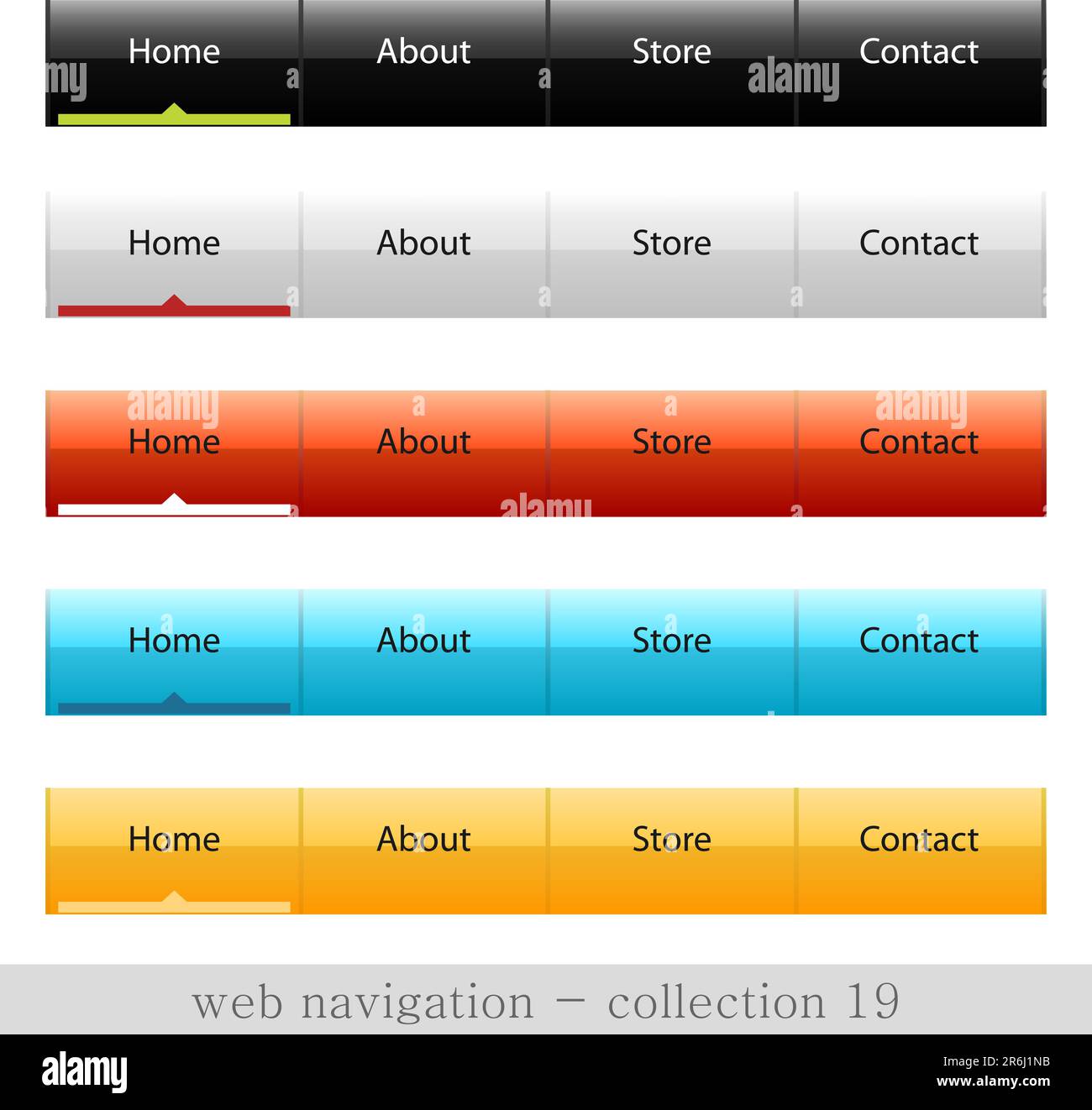 Ensemble de navigation web vectorielle Illustration de Vecteur