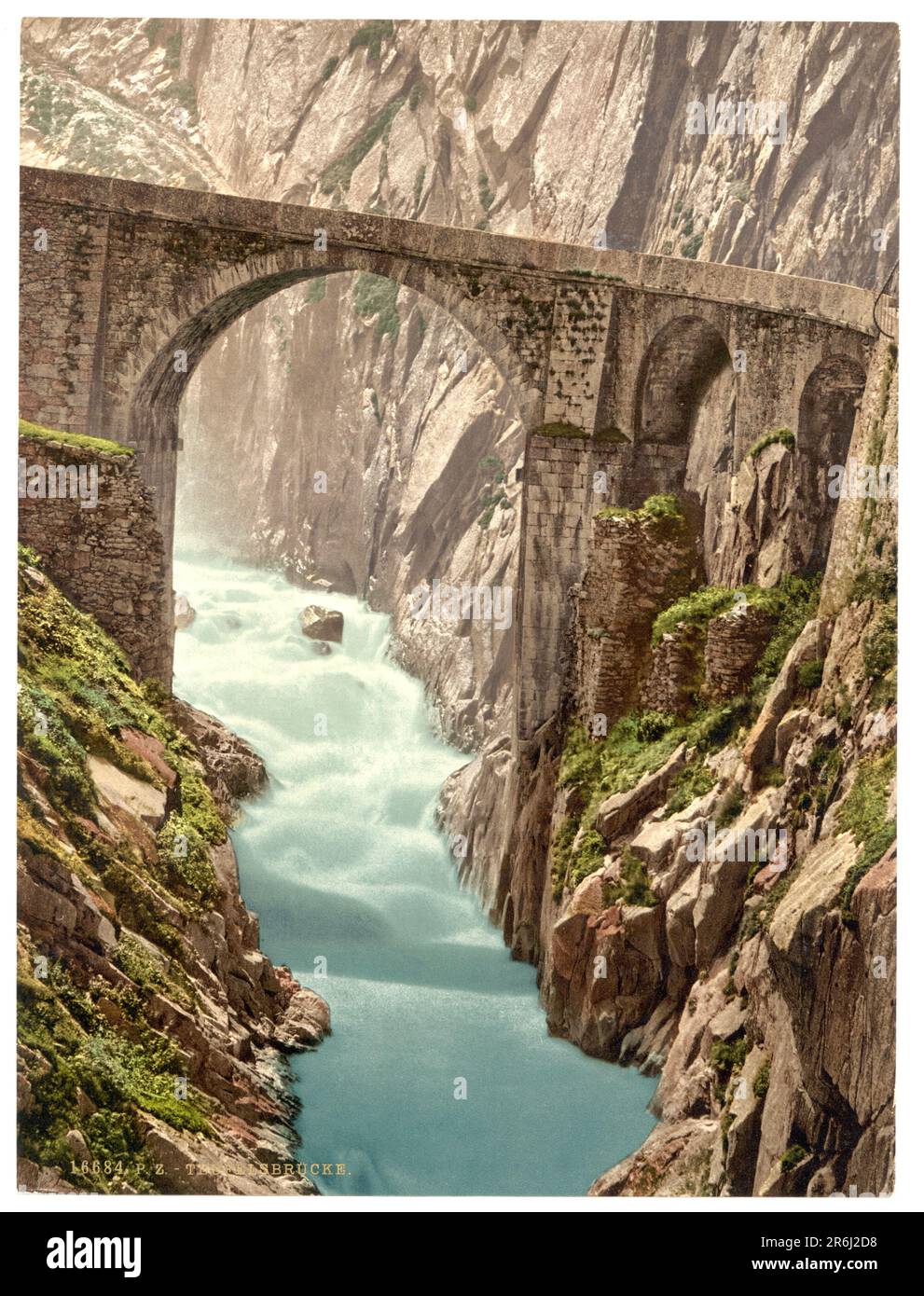 Teufelsebrücke 'pont du mal', Andermatt, Uri, Suisse. Banque D'Images