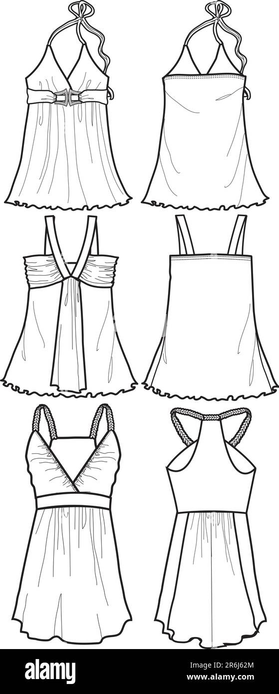 hauts mode lady Illustration de Vecteur