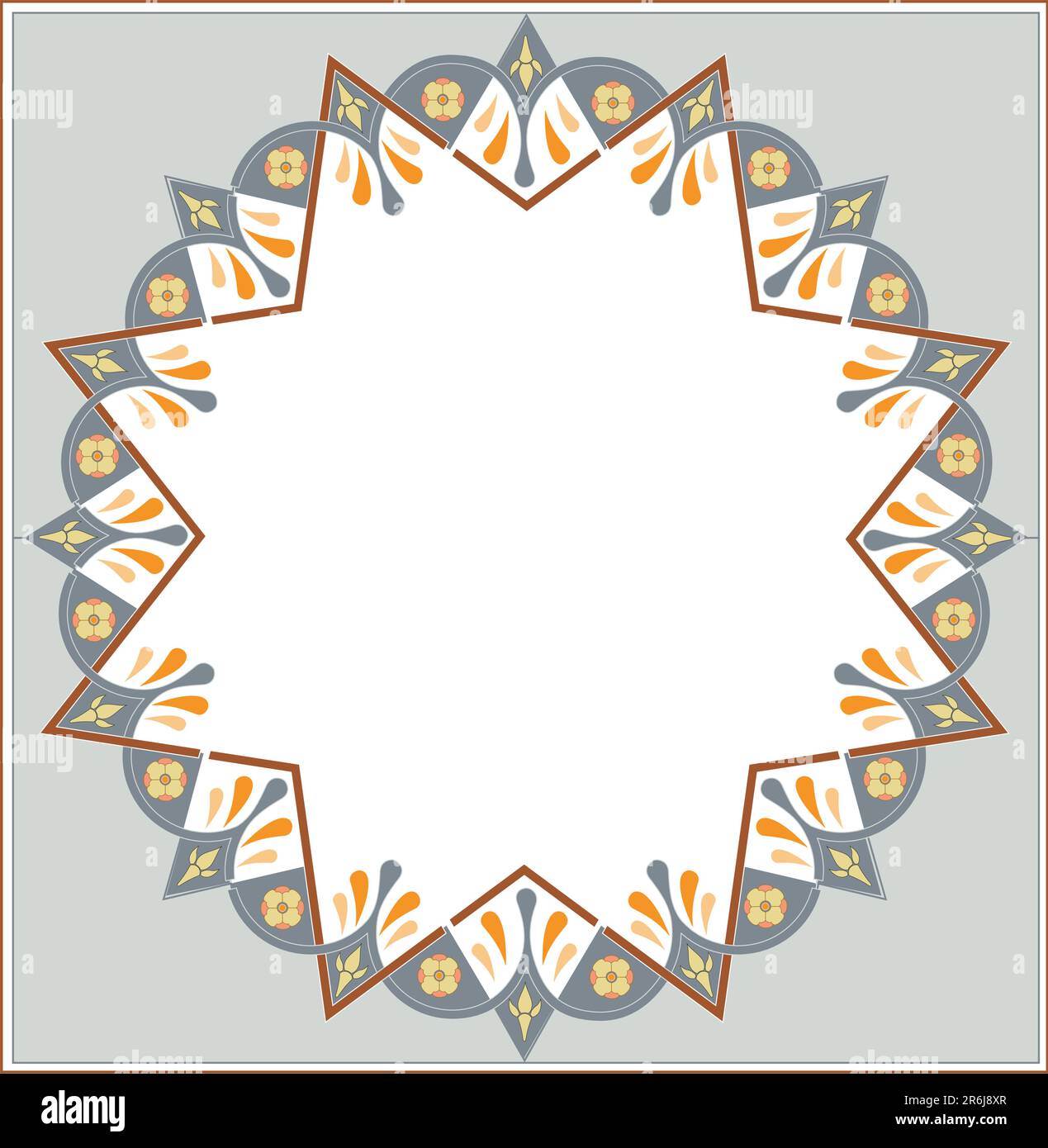 Élément de conception de coin ornemental pour cadre Illustration de Vecteur