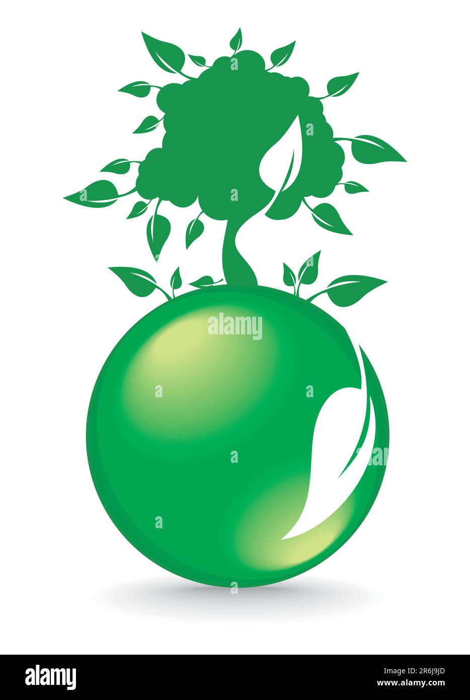 Green eco design - vector illustration Illustration de Vecteur