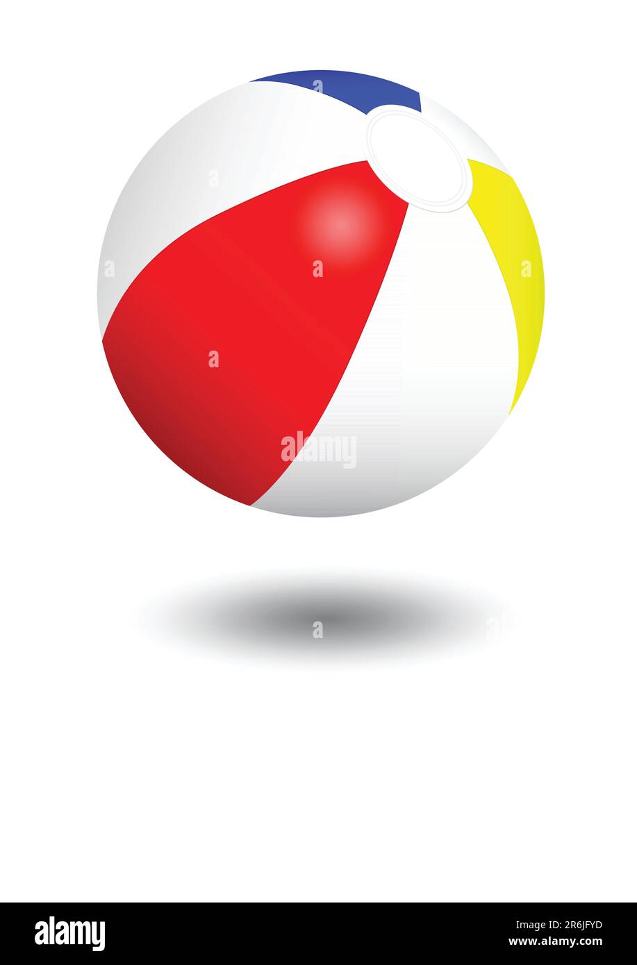 Illustration vectorielle d'un ballon de plage gonflable. Cet objet vectoriel est isolé. Les couleurs des boules et l'arrière-plan transparent sont faciles à régler. Illustration de Vecteur