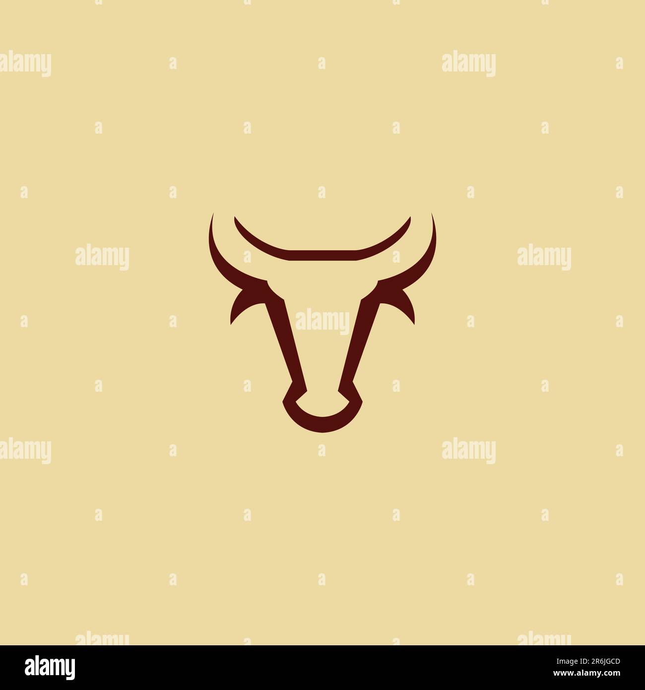 logo bull simple et facile à retenir Illustration de Vecteur
