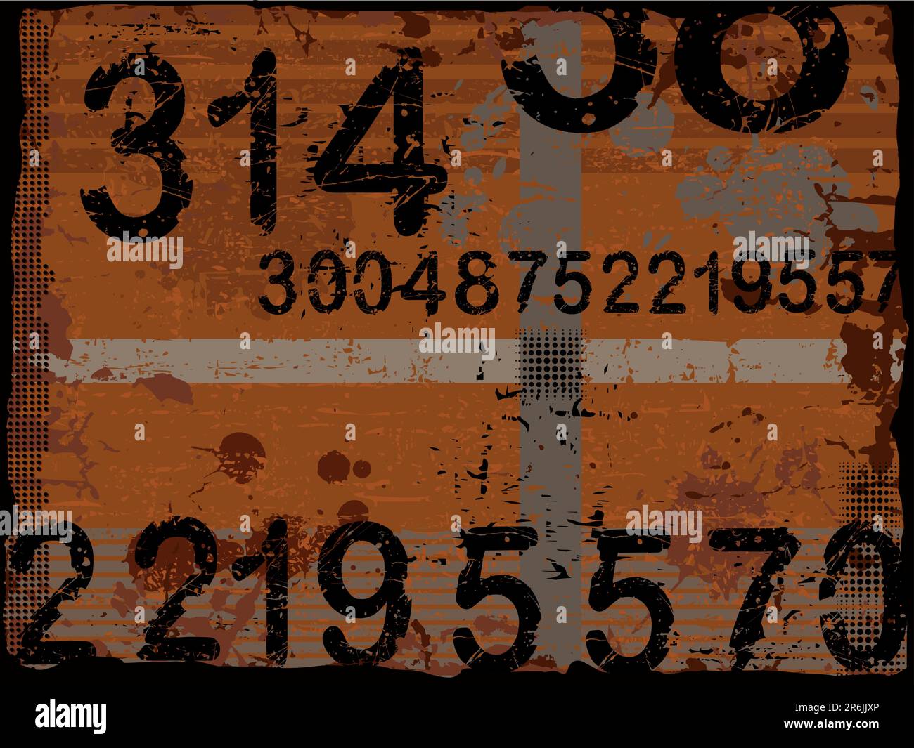 Grunge Numbers background - vecteur séparé les calques peuvent être utilisés comme fond d'écran graphique ou élément. Illustration de Vecteur