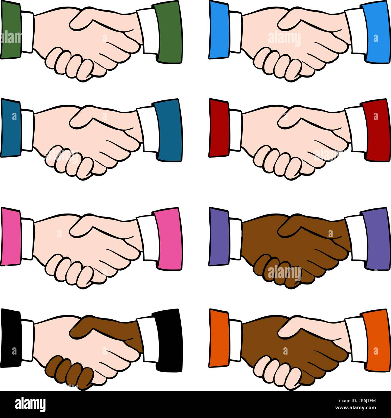 Une image d'une poignée de main. Illustration de Vecteur