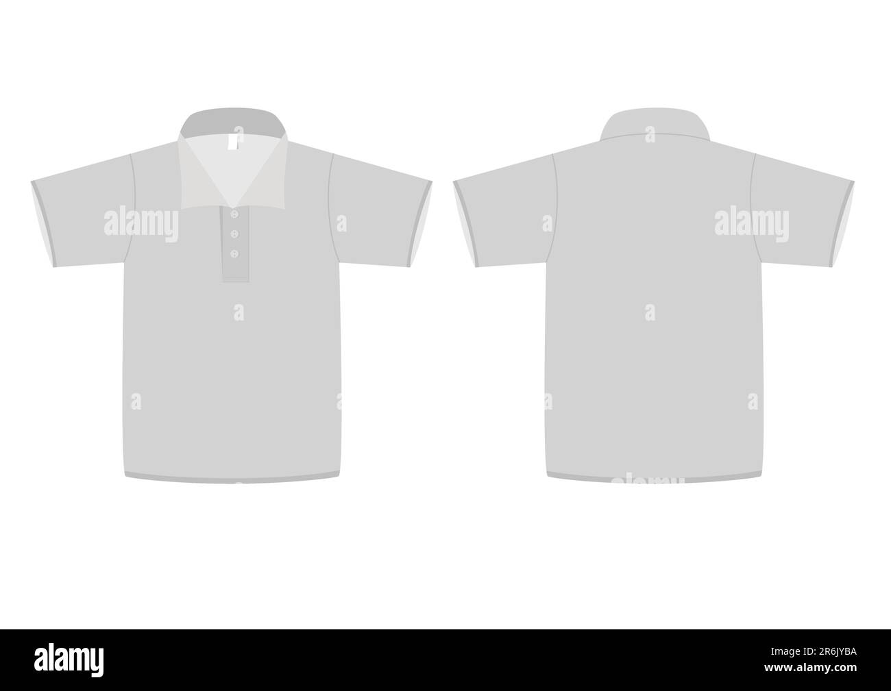 Modèle d'illustration vectorielle d'un polo vierge avec col. Tous les objets et détails sont isolés. Les couleurs et la couleur d'arrière-plan transparente sont e... Illustration de Vecteur