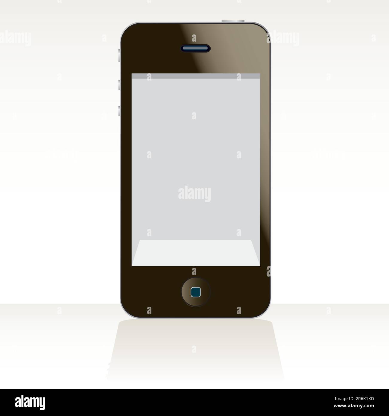 Téléphone mobile à écran tactile Illustration de Vecteur