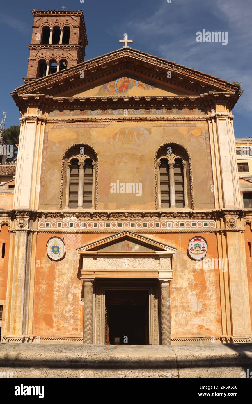 Basilique de Santa Pudenziana façade de l'église à Rome, Italie Banque D'Images