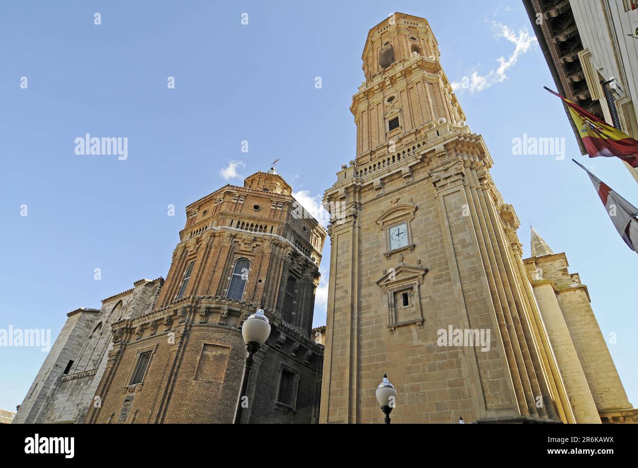 Cathédrale Santa Maria, Tudela, Navarre, Espagne Banque D'Images