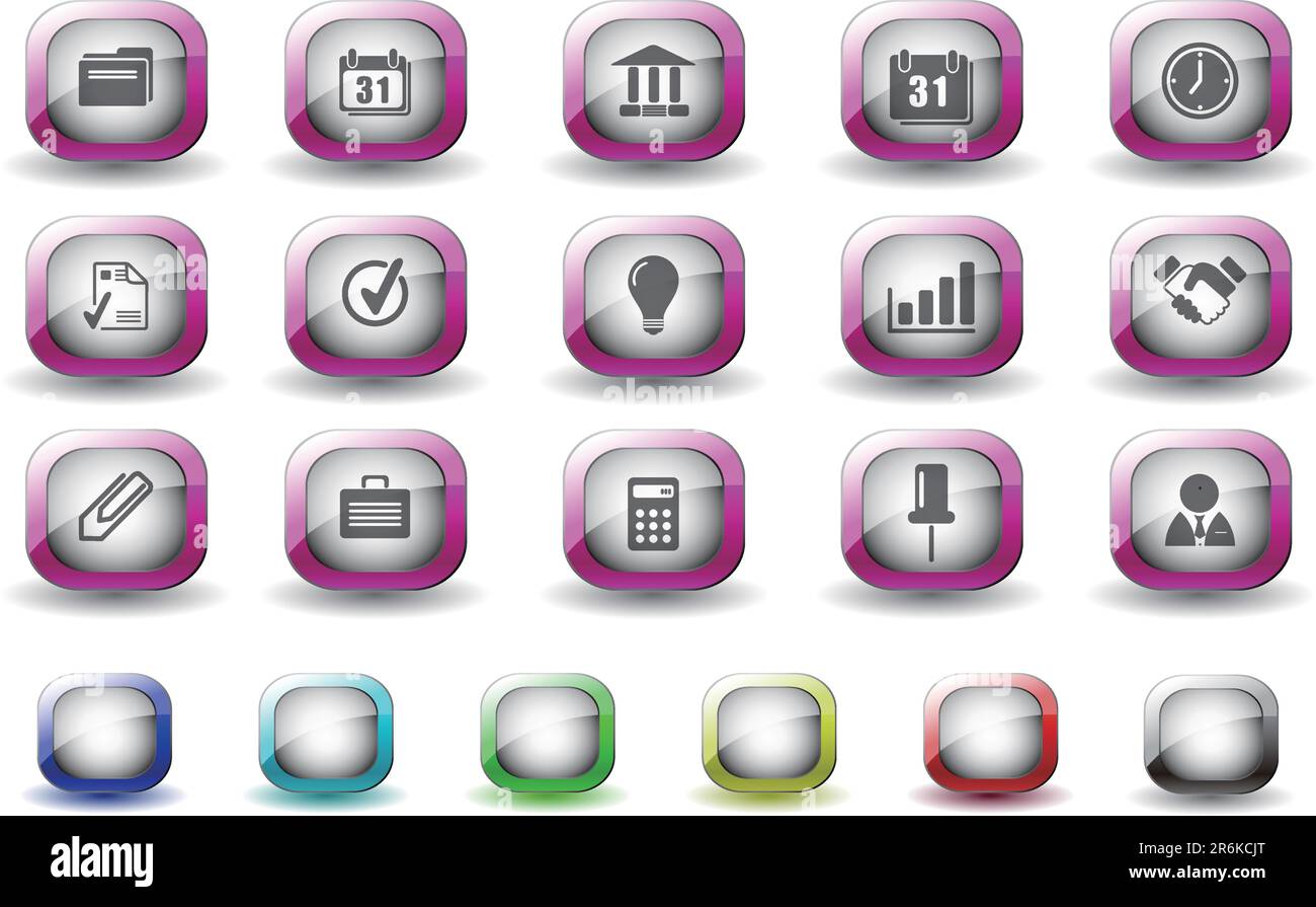 Séries TV de icônes professionnelles Illustration de Vecteur