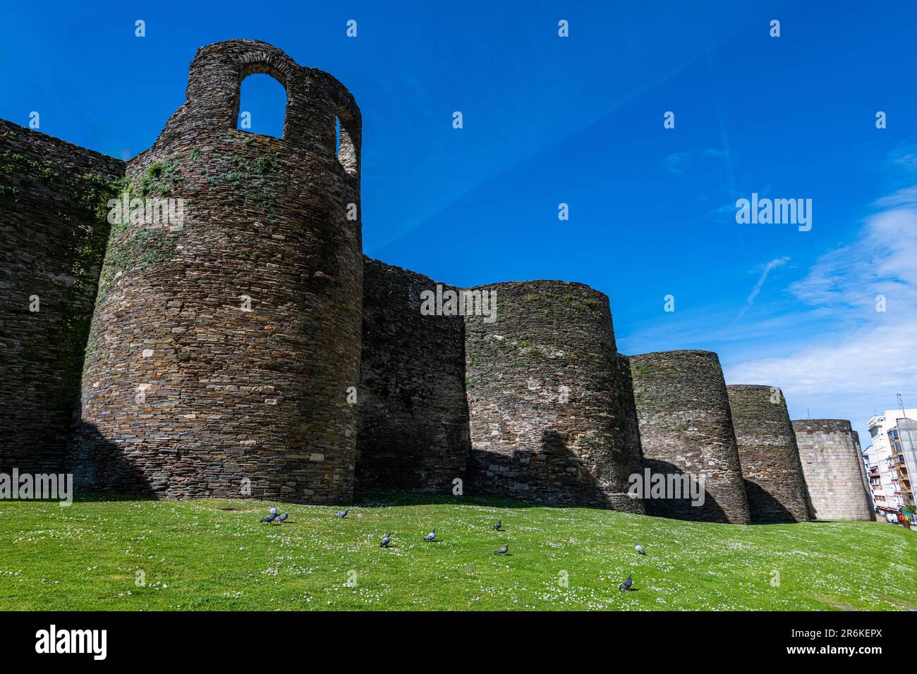 La ville fortifiée romaine de Lugo, site classé au patrimoine mondial de l'UNESCO, Galice, Espagne, Europe Banque D'Images