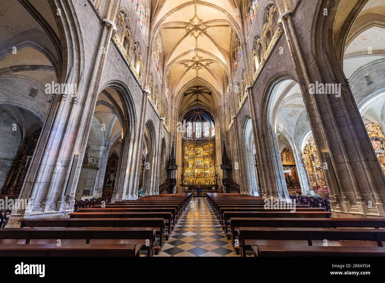 Intérieur de la cathédrale de San Salvador, Oviedo, site du patrimoine mondial de l'UNESCO, Asturies, Espagne, Europe Banque D'Images