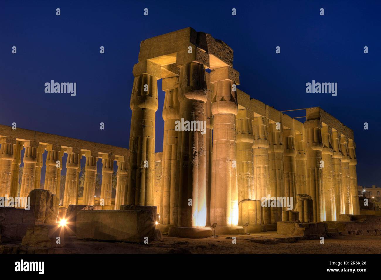 Hall des colonnes, Temple de Louxor, Louxor, Égypte Banque D'Images