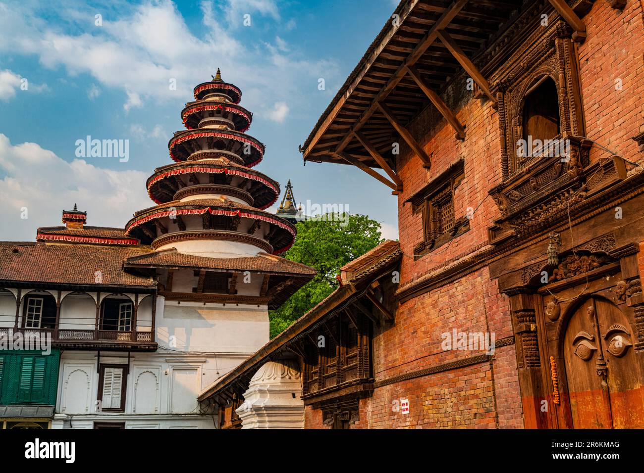Temples, place Durbar, site du patrimoine mondial de l'UNESCO, Katmandou, Népal, Asie Banque D'Images