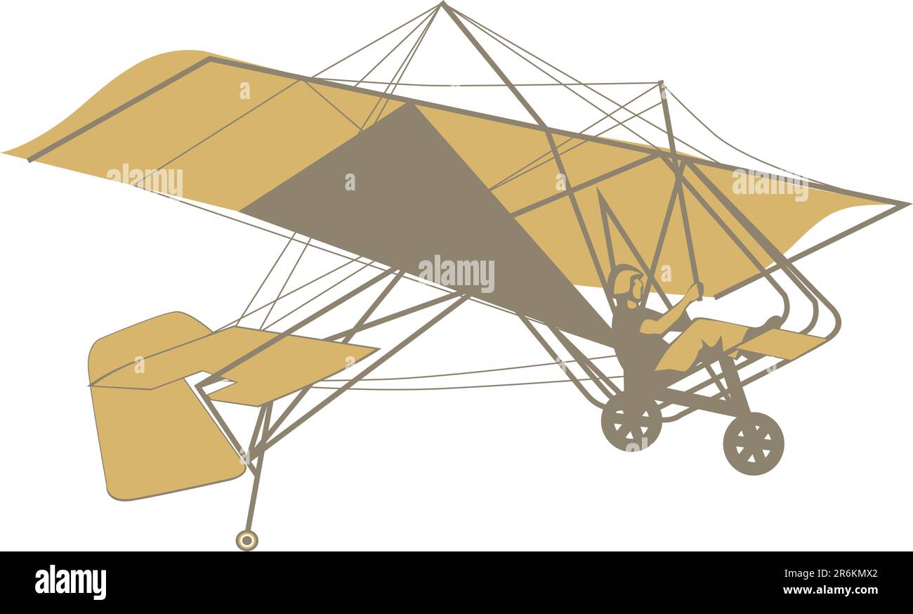 illustration vectorielle entièrement modifiable du planeur isolé Illustration de Vecteur