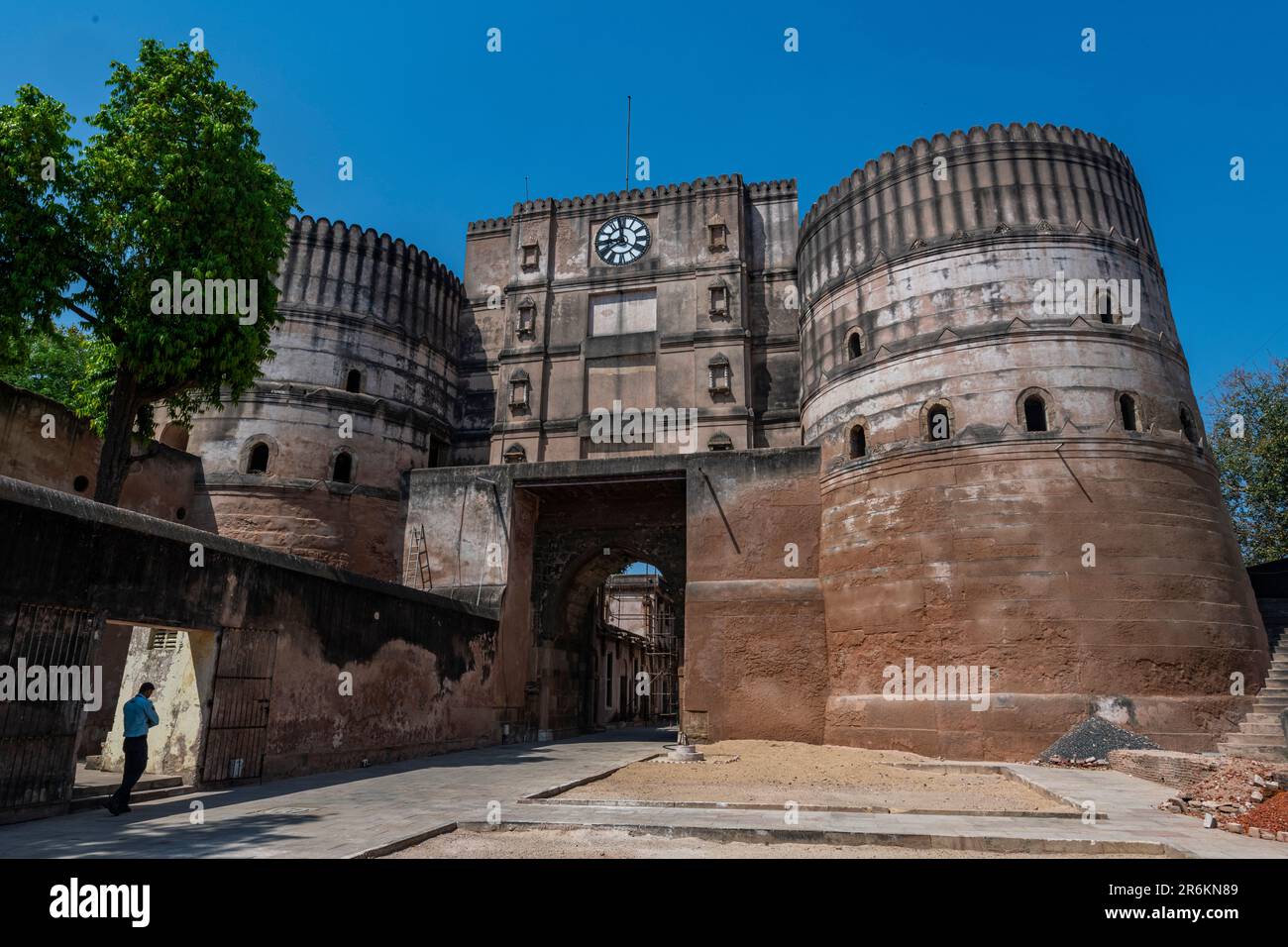 Porte d'entrée au fort de Bhadra, site du patrimoine mondial de l'UNESCO, Ahmedabad, Gujarat, Inde, Asie Banque D'Images
