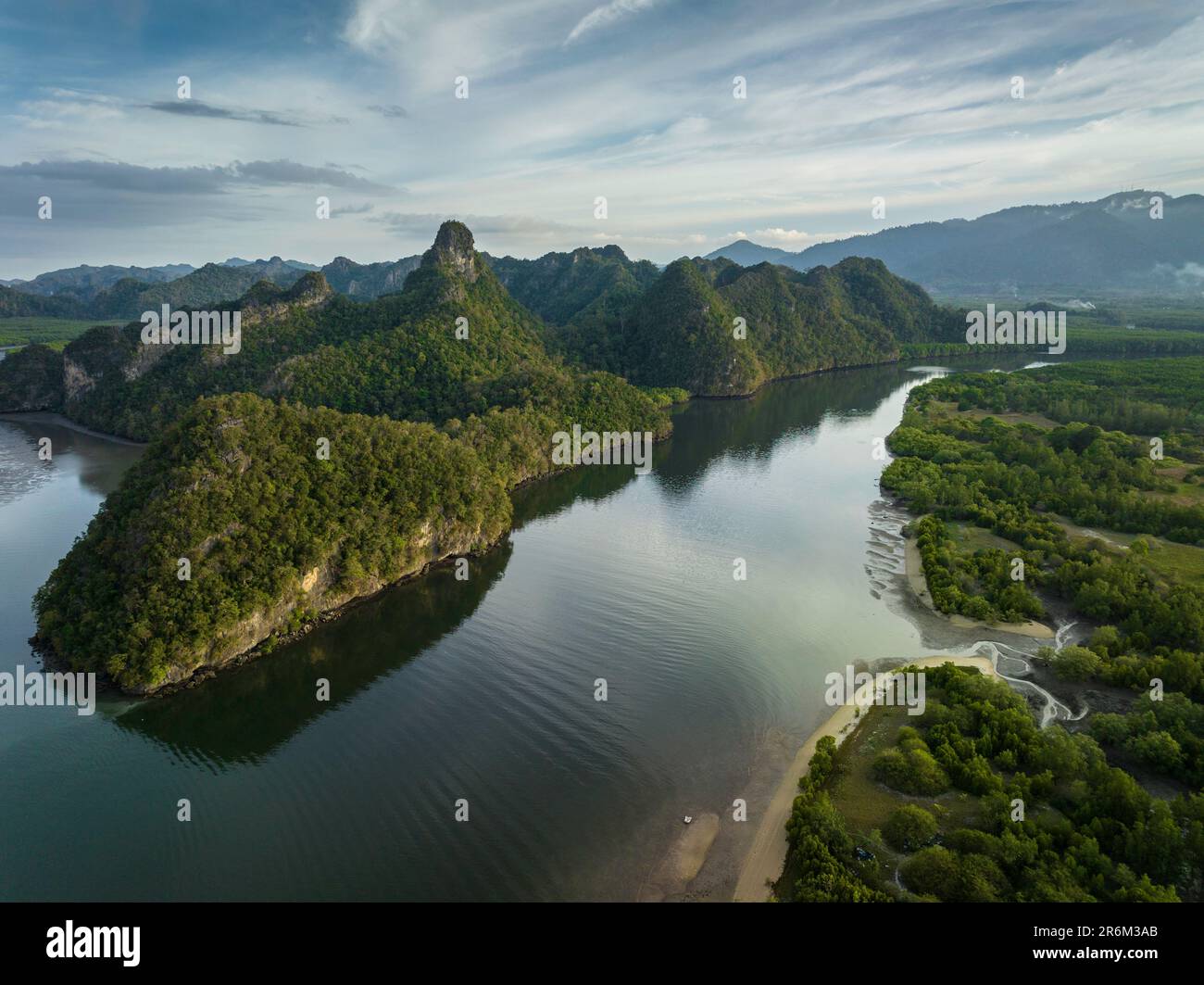 Vue aérienne de Pulau Langkawi, Kedah, Malaisie, Asie du Sud-est, Asie Banque D'Images