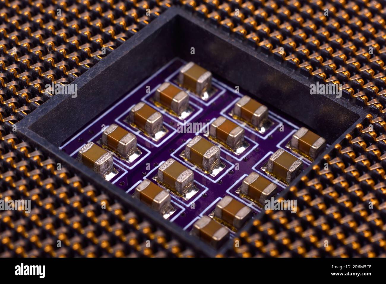 CPU Socket vide, très close up Banque D'Images