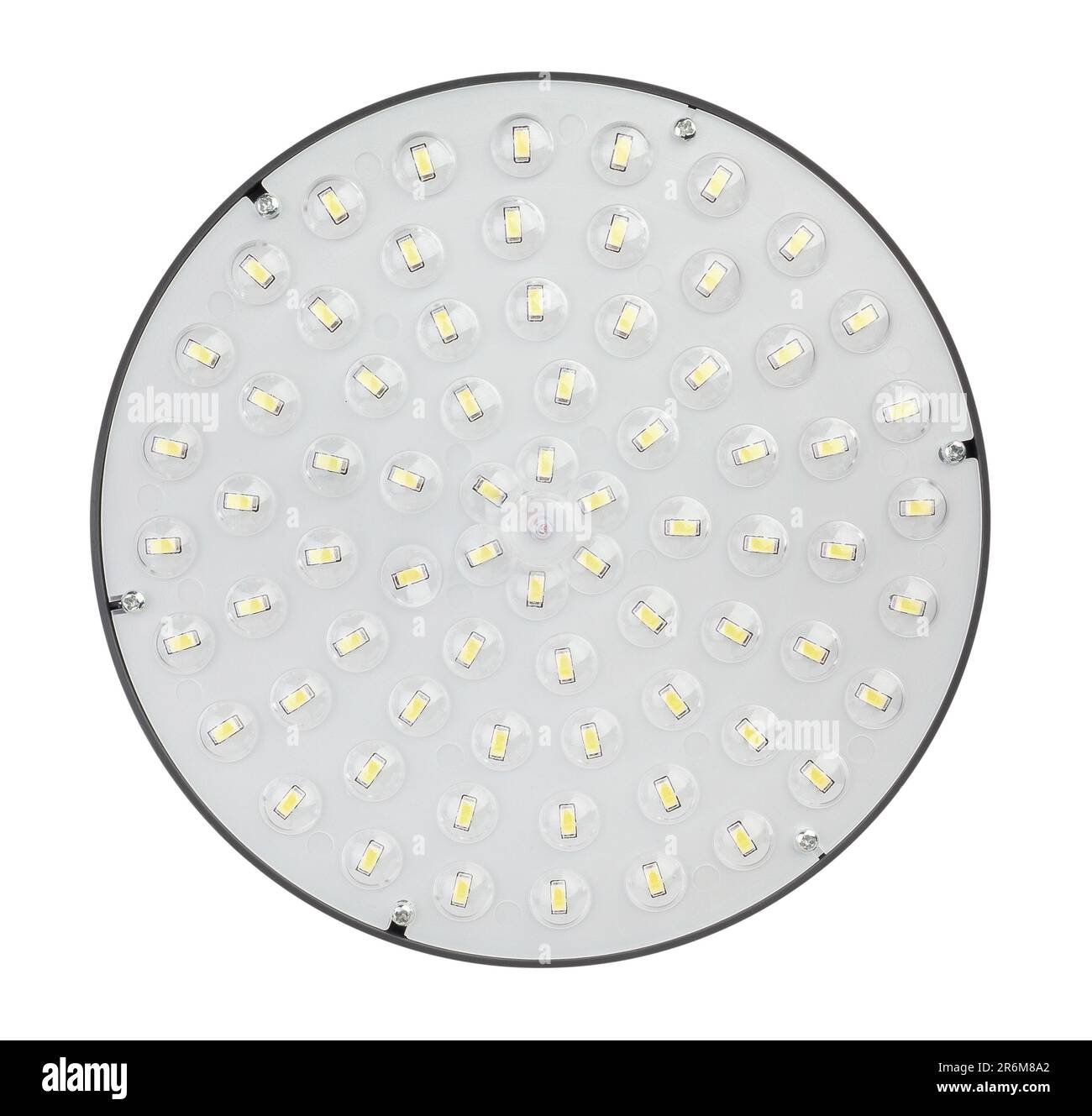 chemin lumineux led rond simple isolé sur blanc Banque D'Images