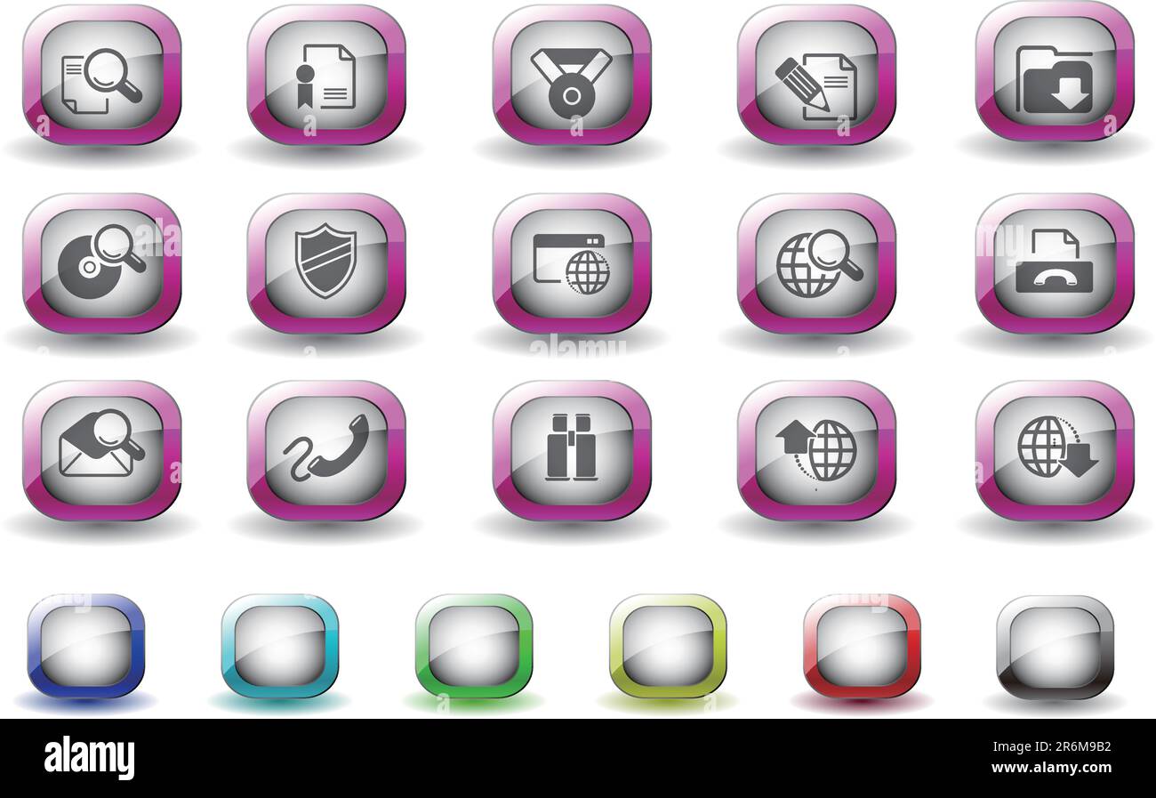 Icônes Internet série TV Illustration de Vecteur