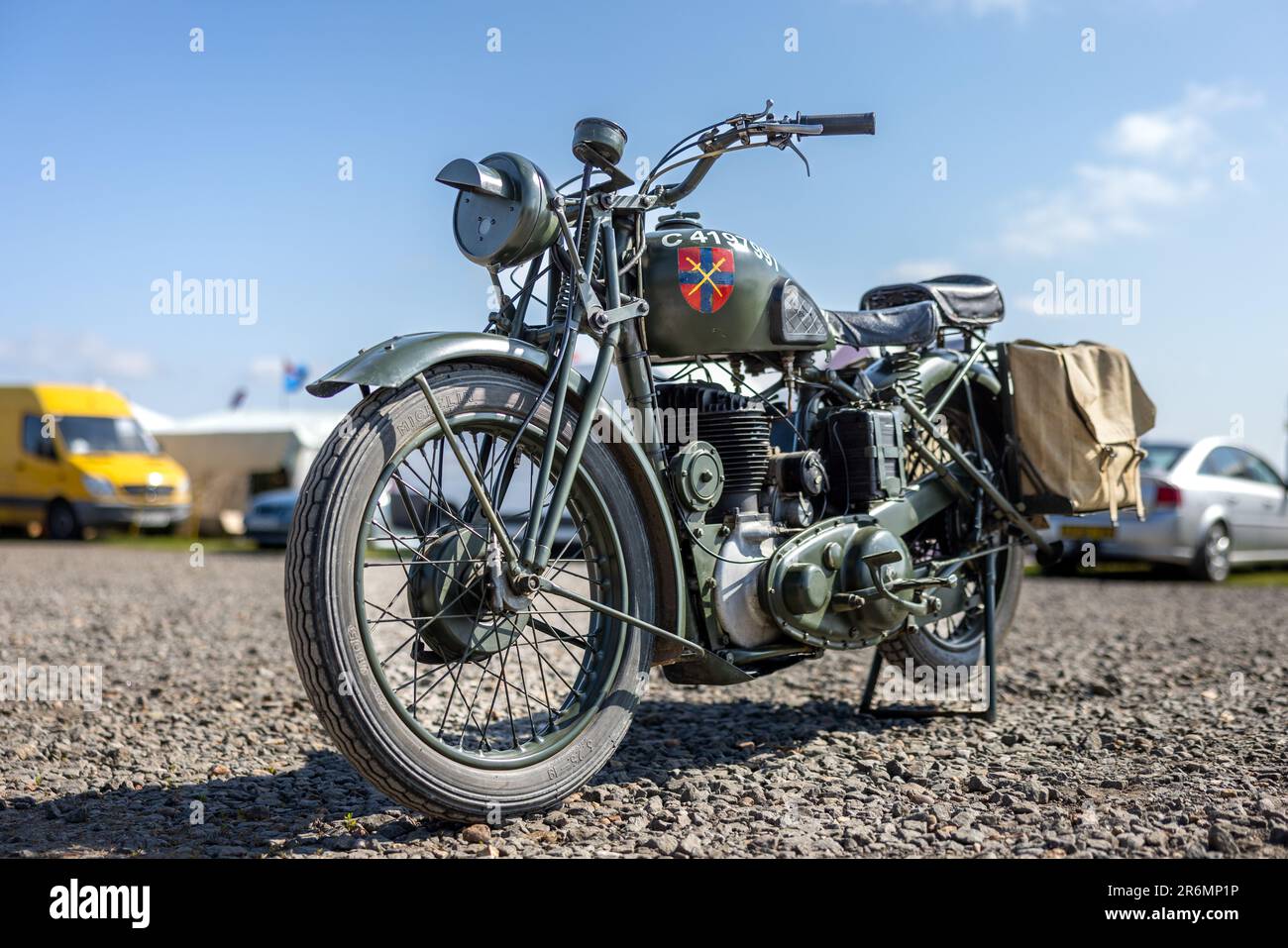 1940 BSA M20 British Service Dispatch moto exposée à Shuttleworth le 4th juin 2023. Banque D'Images