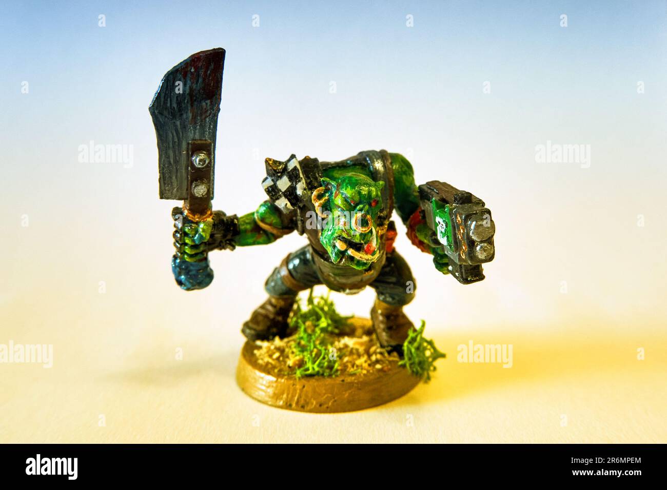 Figurine miniature de jeu de société Warhammer 40 000 peinte à la main Banque D'Images