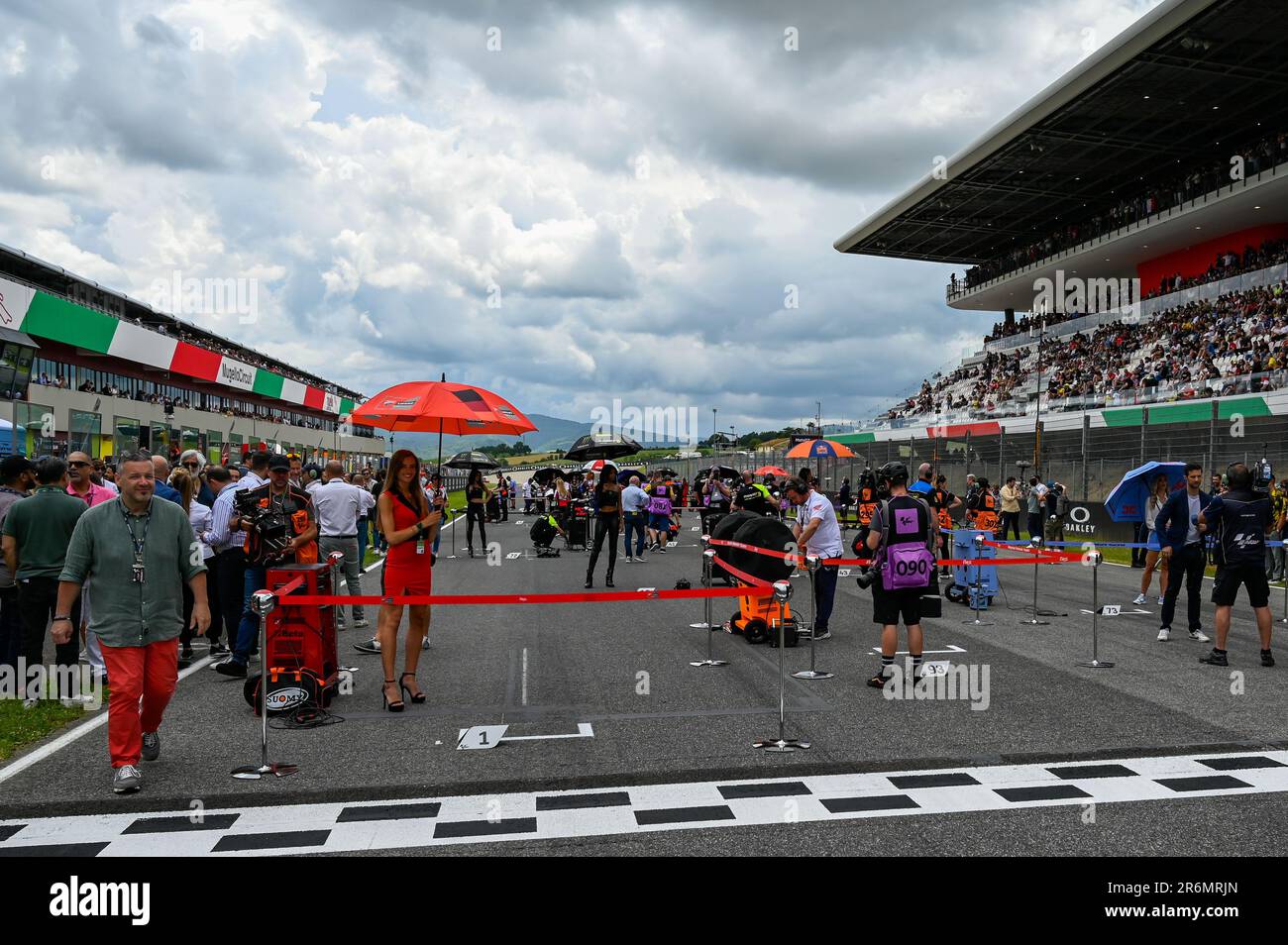 Mugello, Italie. 10th juin 2023. Dettail du circuit international de Mugello grille de départ pendant le Grand Prix de Tissot Sprint MotoGP d'Italie, Championnat du monde de MotoGP à Mugello, Italie, 10 juin 2023 crédit: Agence de photo indépendante/Alamy Live News Banque D'Images