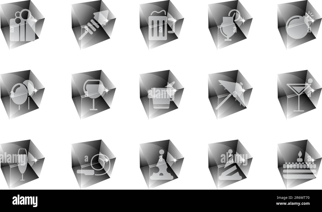 Icônes de fête et de célébration ICE Illustration de Vecteur