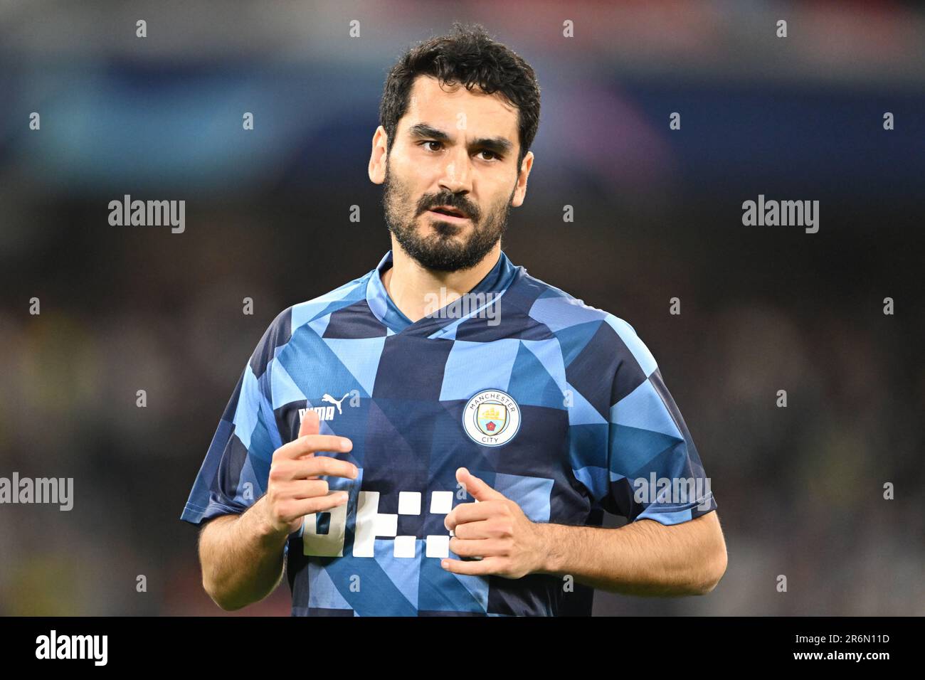 Istanbul, Turquie. 10th juin 2023. Football : Ligue des Champions, Manchester City - Inter Milan, finale, finale, au stade olympique Ataturk. Ilkay Gündogan de Manchester se réchauffe. Crédit : Robert Michael/dpa/Alay Live News Banque D'Images