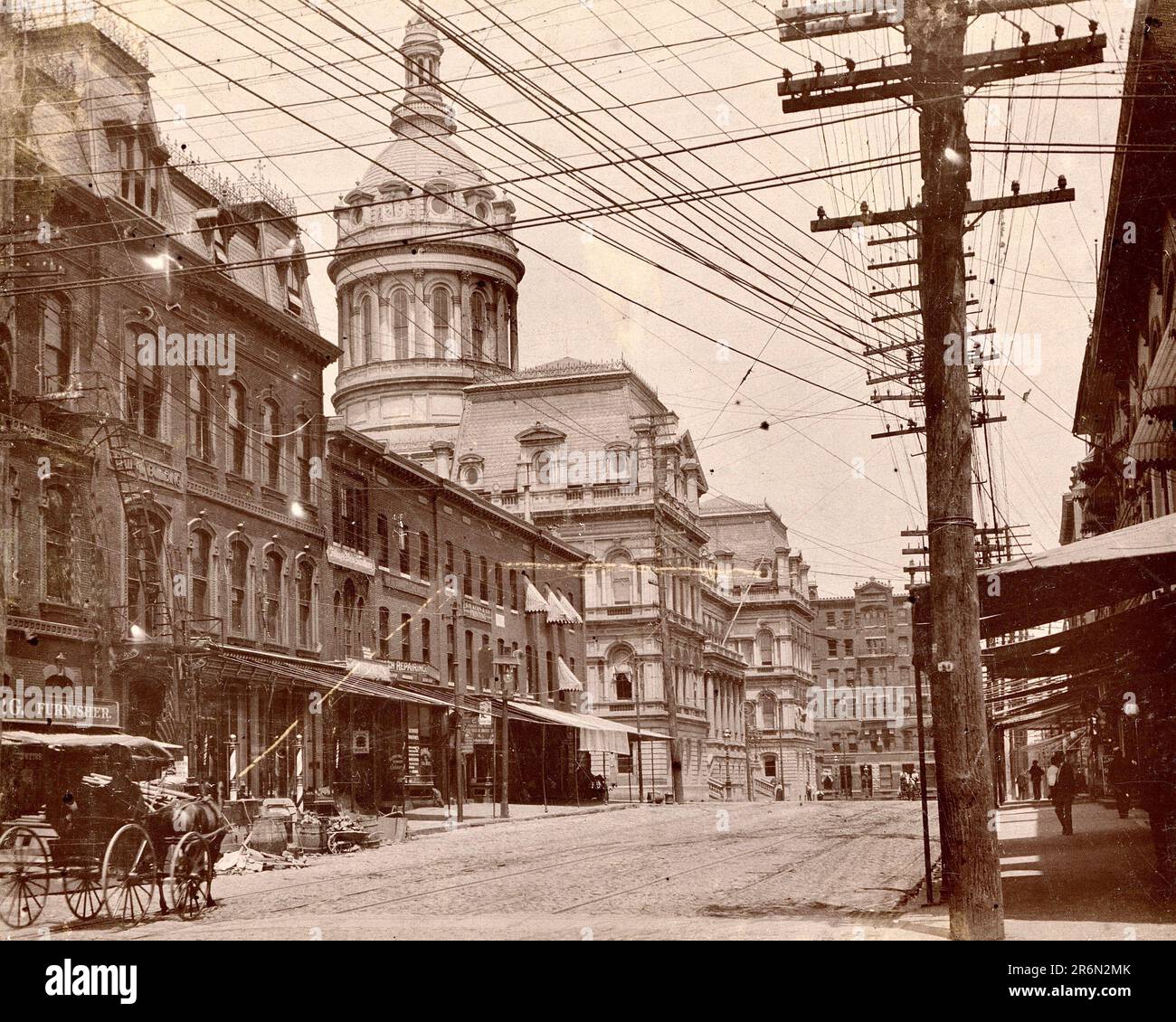 Baltimore vers 1900, Baltimore Maryland, histoire de Baltimore, tournant du siècle Banque D'Images