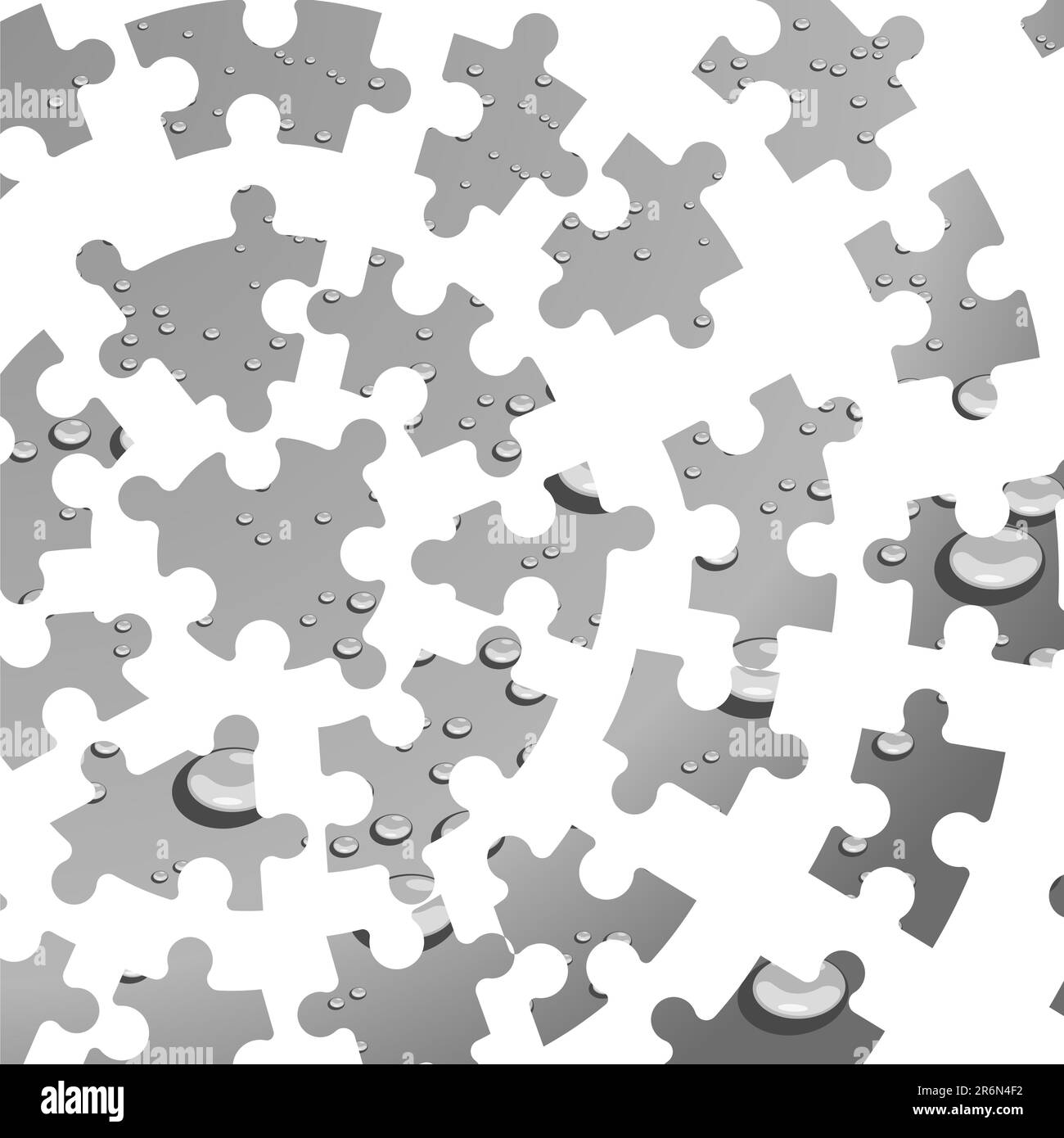 Gouttes d'eau. Un puzzle sur fond blanc. Illustration vectorielle Illustration de Vecteur
