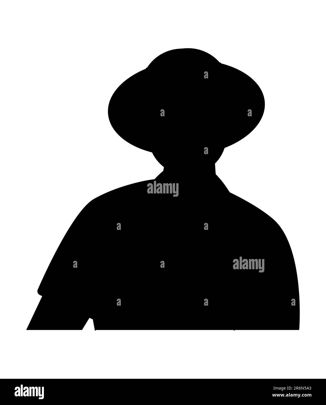 Silhouette noire d'un beau homme portant un chapeau, d'un homme dans un chapeau en vacances, illustration vectorielle Illustration de Vecteur