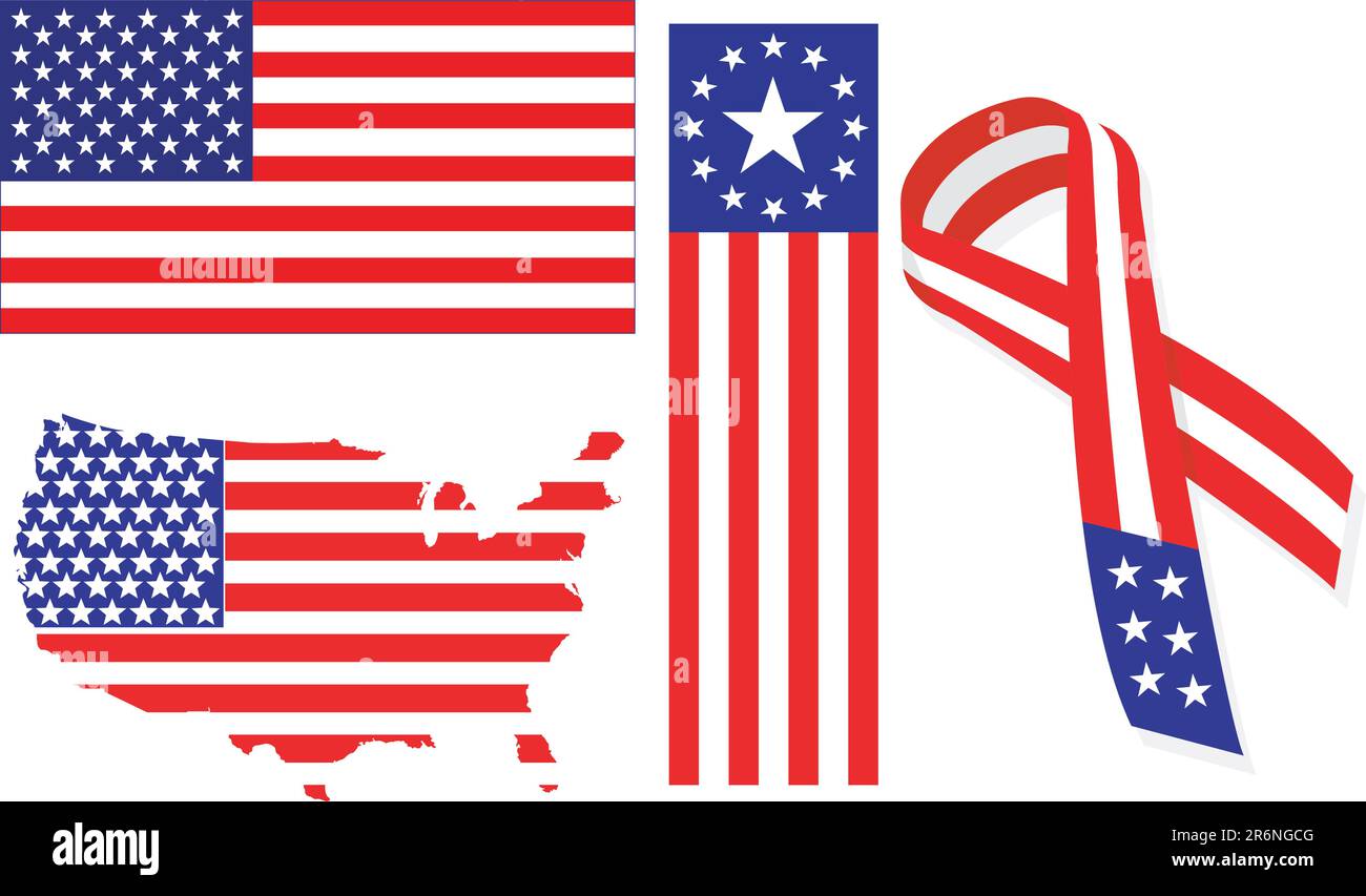 Arrière-plan du drapeau américain, ancienne gloire. Illustration de Vecteur